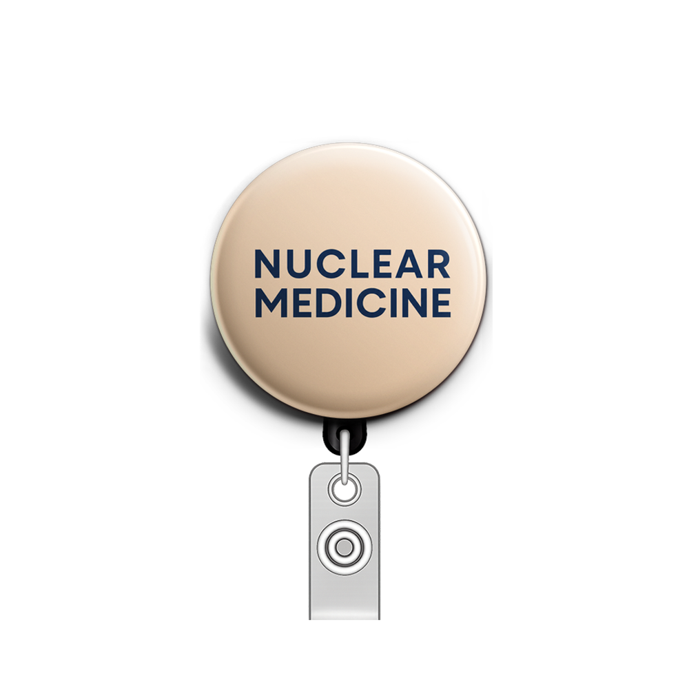 Custom Design – Nuclear medicine - Badge Reel (Alligator, Black) - Topperswap