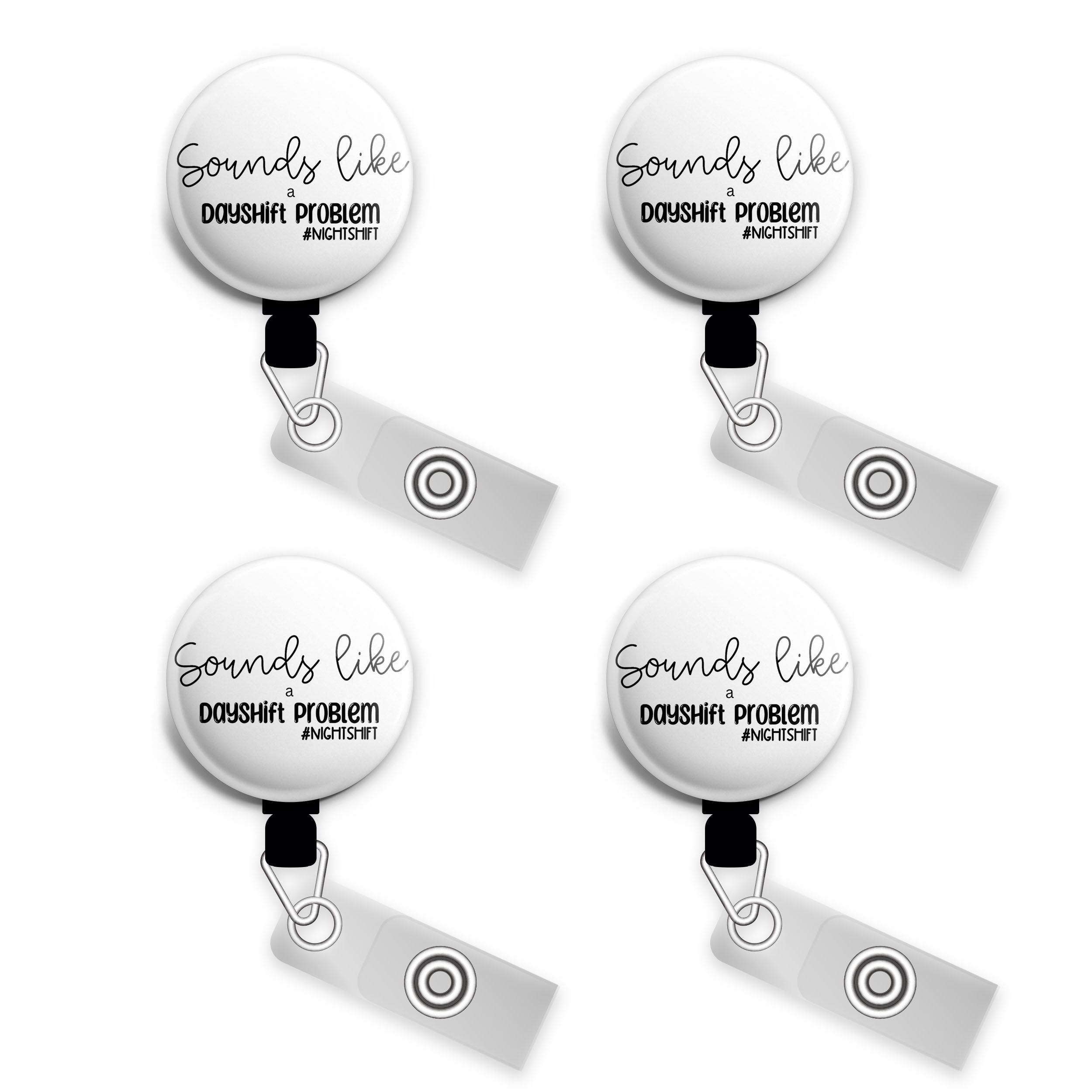 Dayshift Problem ID Badge Reel • Night Shift Badge Holder • Swapfinity - - Topperswap