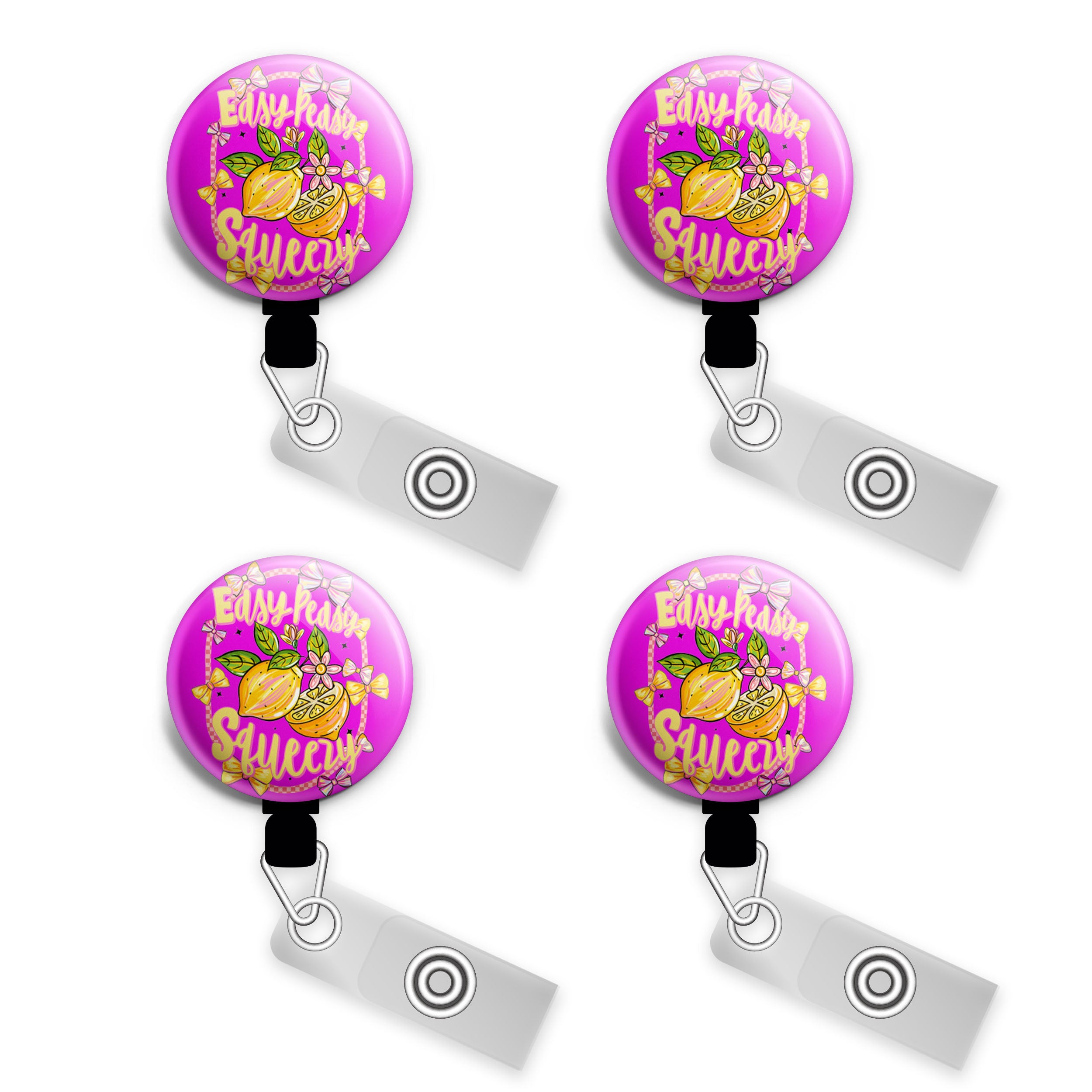 Easy Peasy Squeezy Swapfinity Retractable ID Badge Reel - - Topperswap