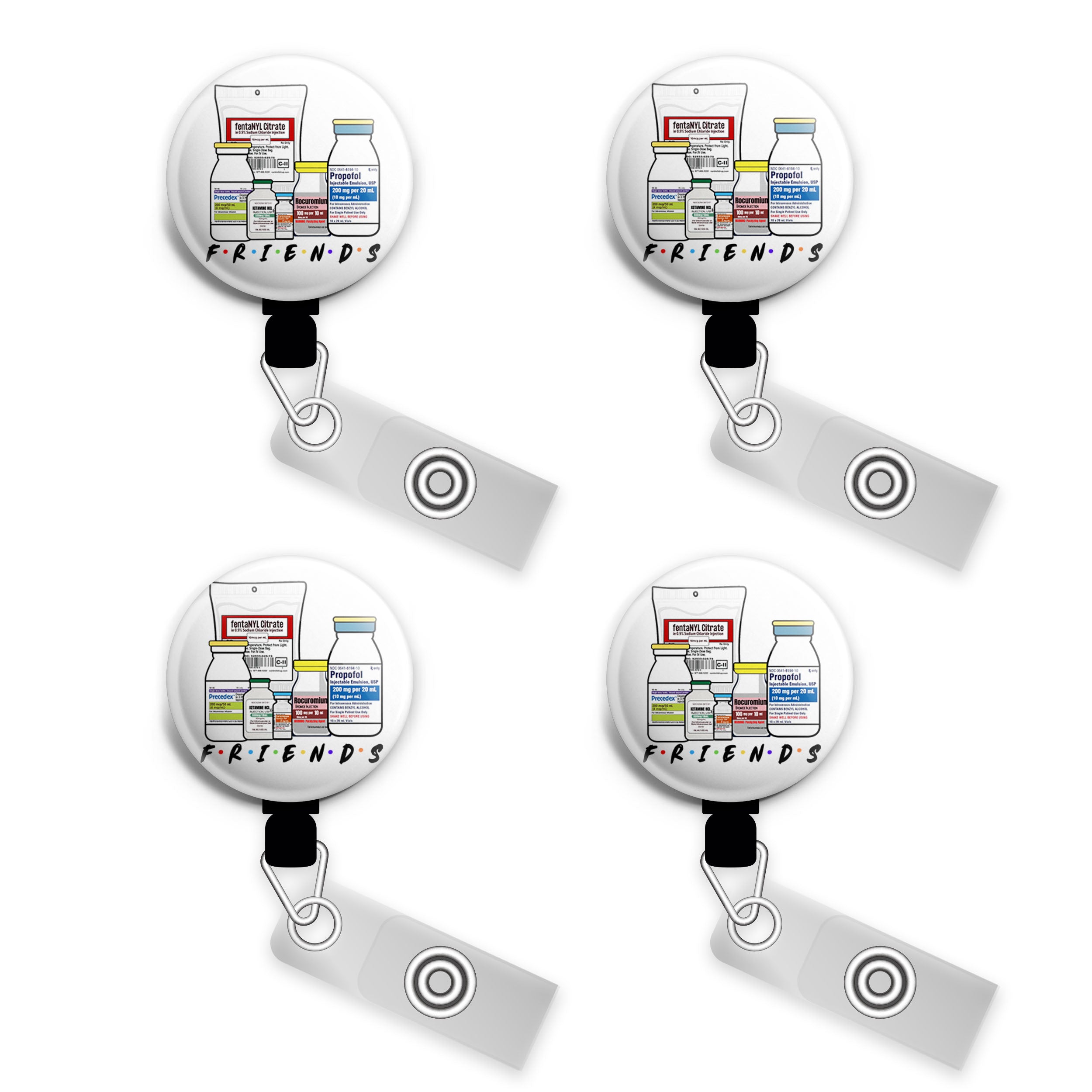 Friends Nurse Swapfinity Retractable ID Badge Reel - - Topperswap