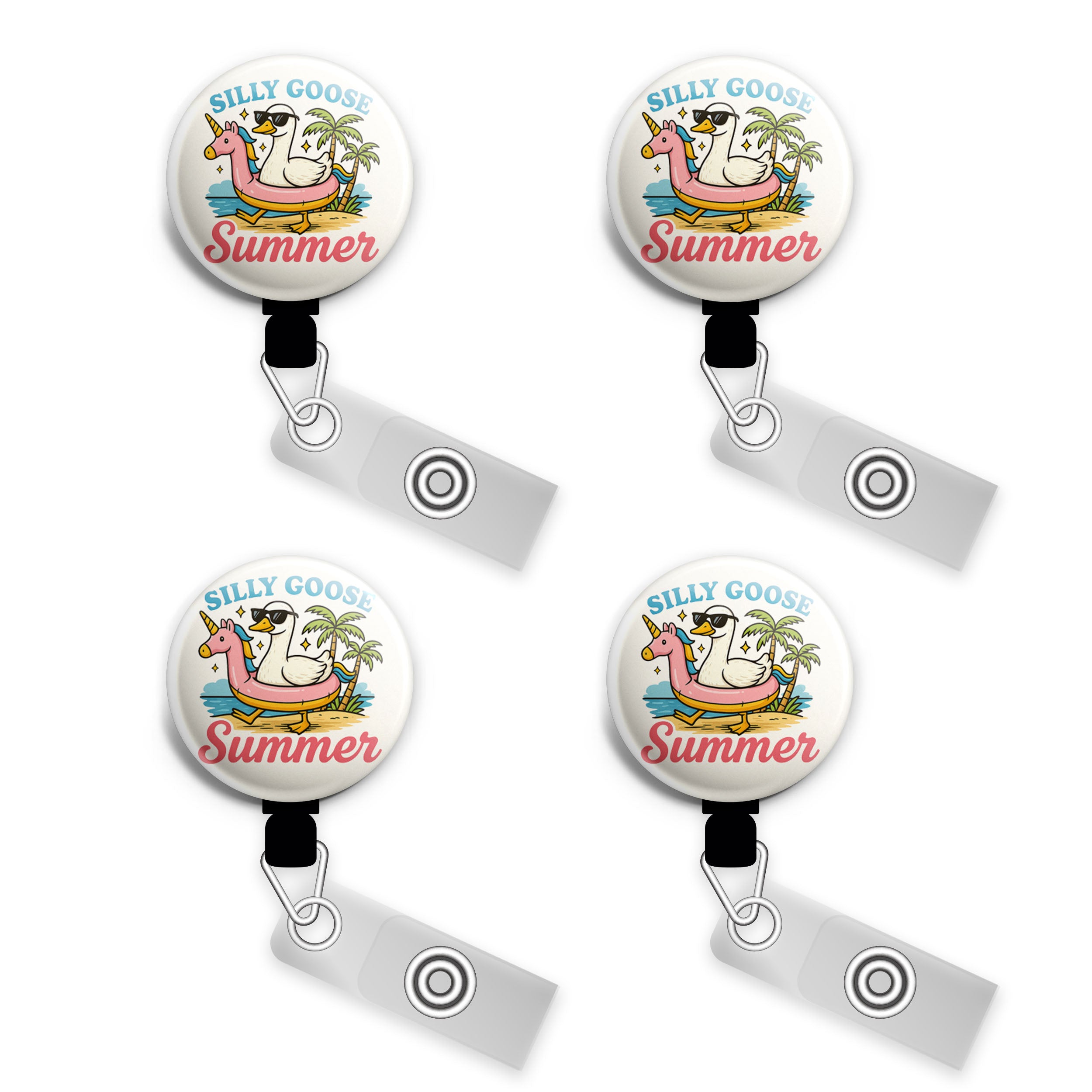 Joy & Beauty Dragonfly Swapfinity Retractable ID Badge Reel - Gator 4pk |Save 10% / Black - Topperswap