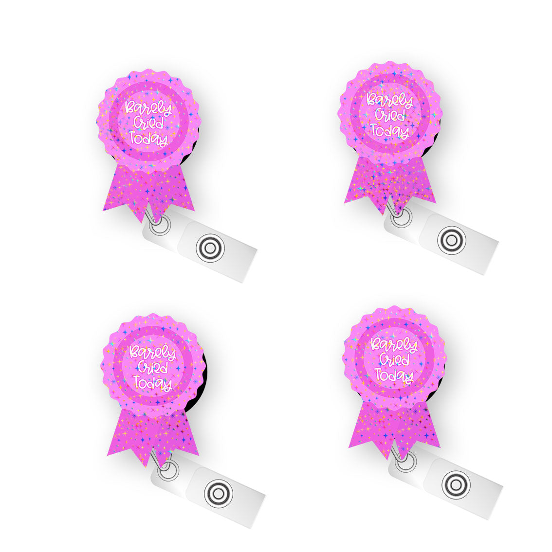 Barely Cried Today Pop Topper Swapfinity Retractable ID Badge Reel - - Topperswap