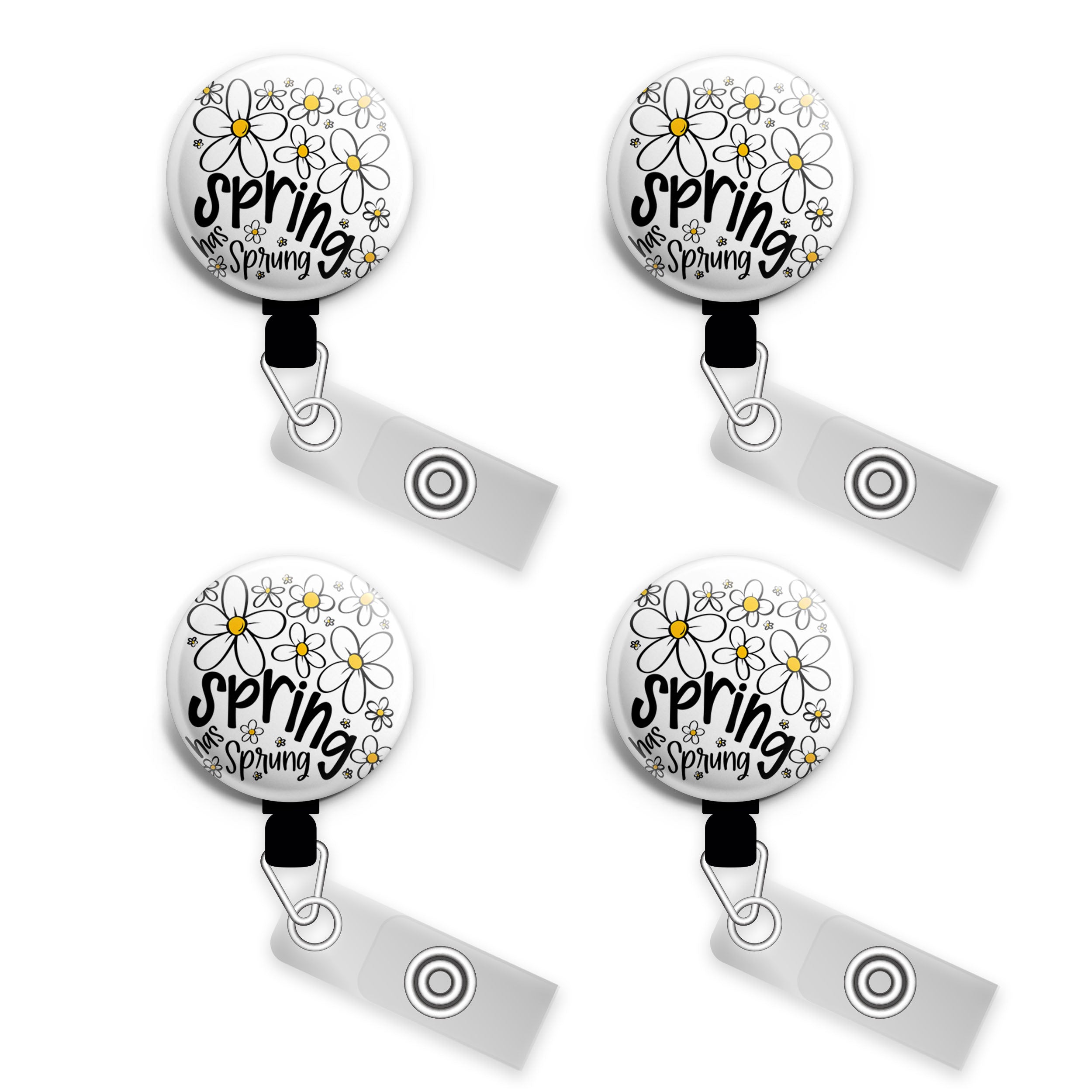 Spring Has Sprung Swapfinity Retractable ID Badge Reel - - Topperswap