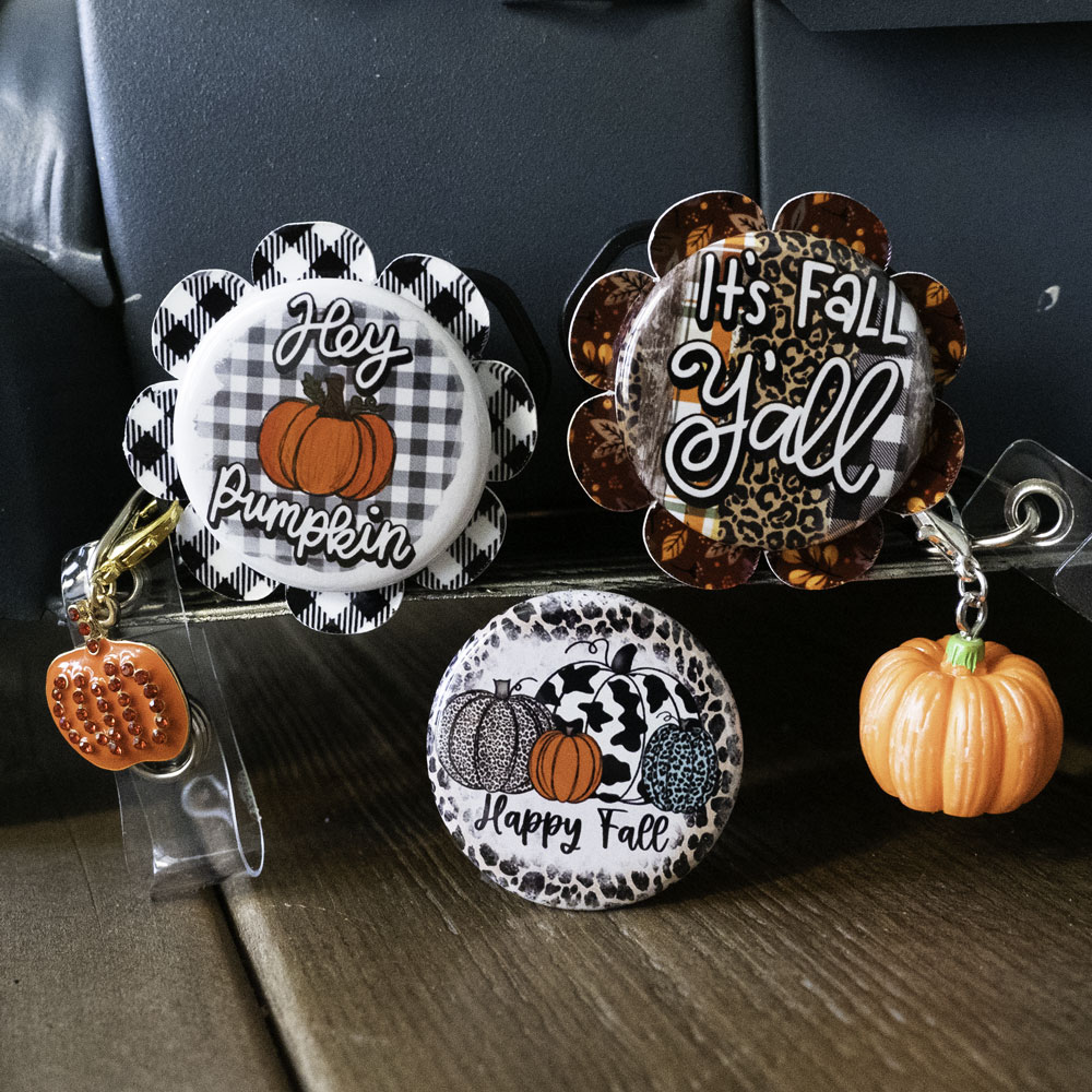 Falling Leaves Yall Swapfinity Badge Reel Bundle (Save 5%) - - Topperswap
