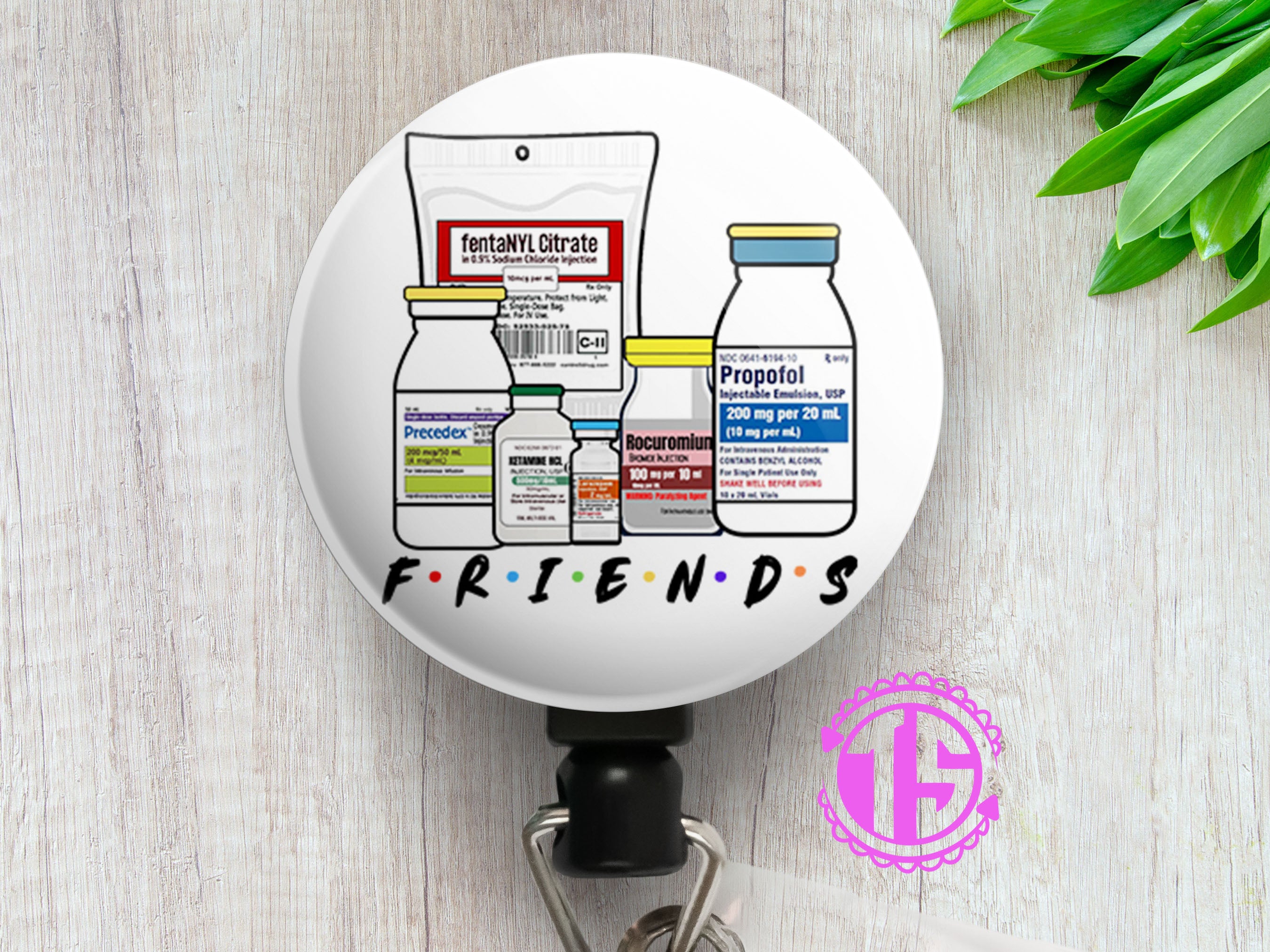 Friends Nurse Swapfinity Retractable ID Badge Reel - - Topperswap
