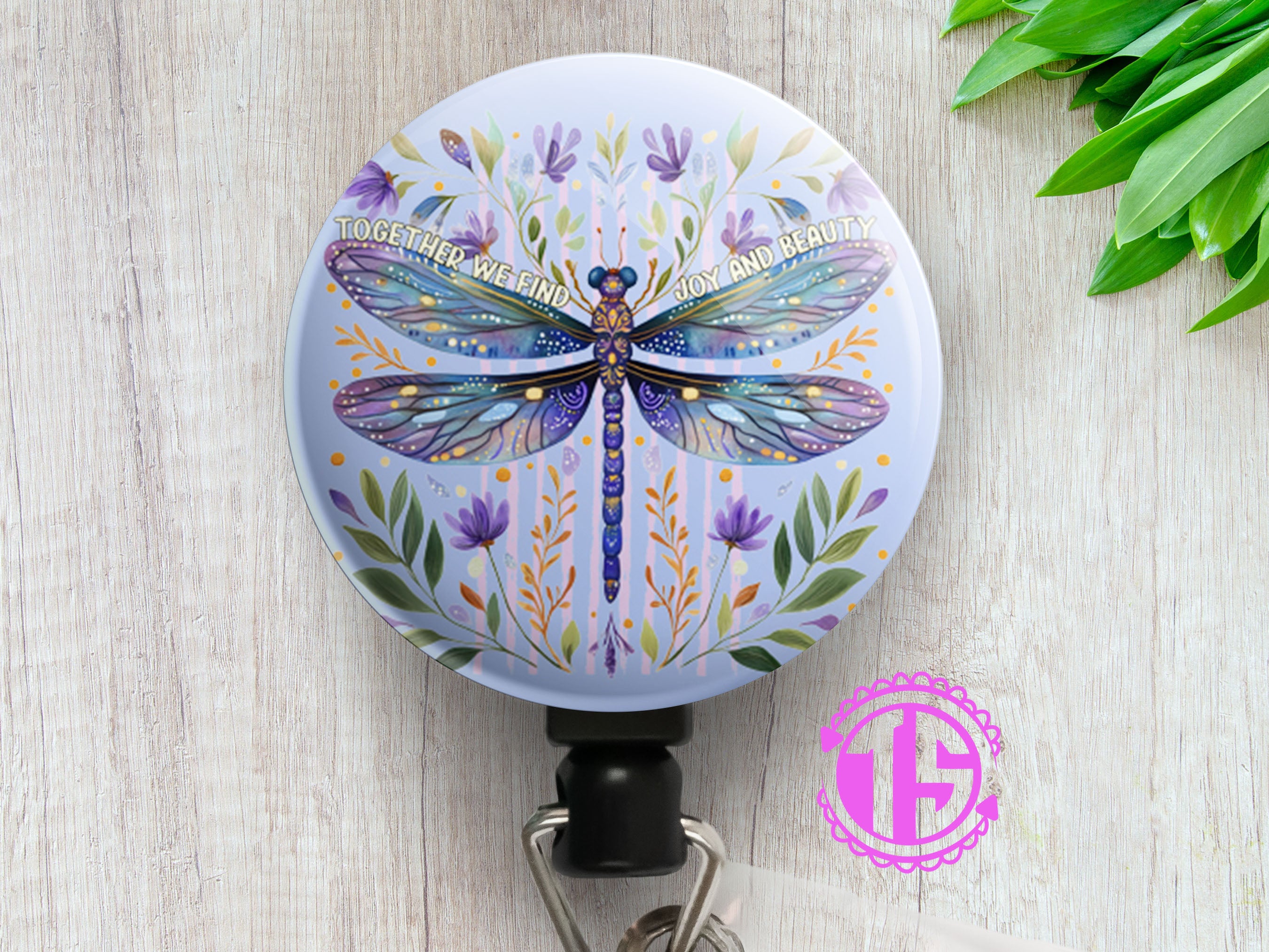Starfish Splash Swapfinity Retractable ID Badge Reel - - Topperswap