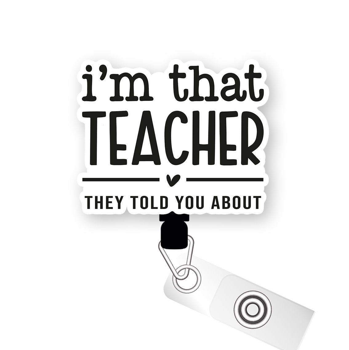 That Teacher Pop Topper Swapfinity Retractable ID Badge Reel - - Topperswap