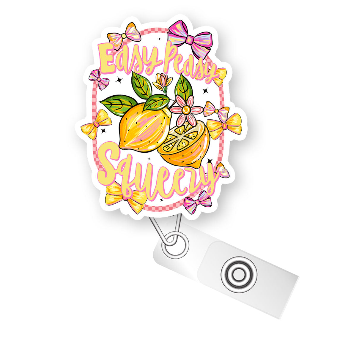 Easy Peasy Squeezy Pop Topper Swapfinity Retractable ID Badge Reel - - Topperswap