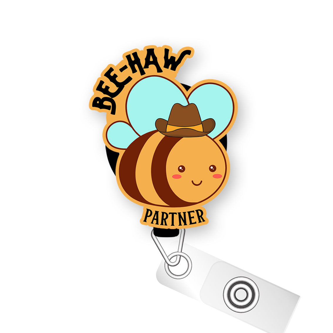 Bee-Haw Partner Pop Topper Swapfinity Retractable ID Badge Reel - - Topperswap
