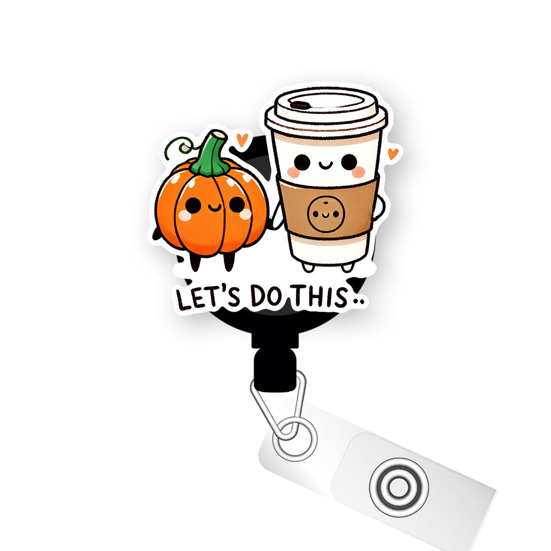 Fall Duo Pop Topper Swapfinity Retractable ID Badge Reel - Alligator Clip / Premium Matte - Topperswap