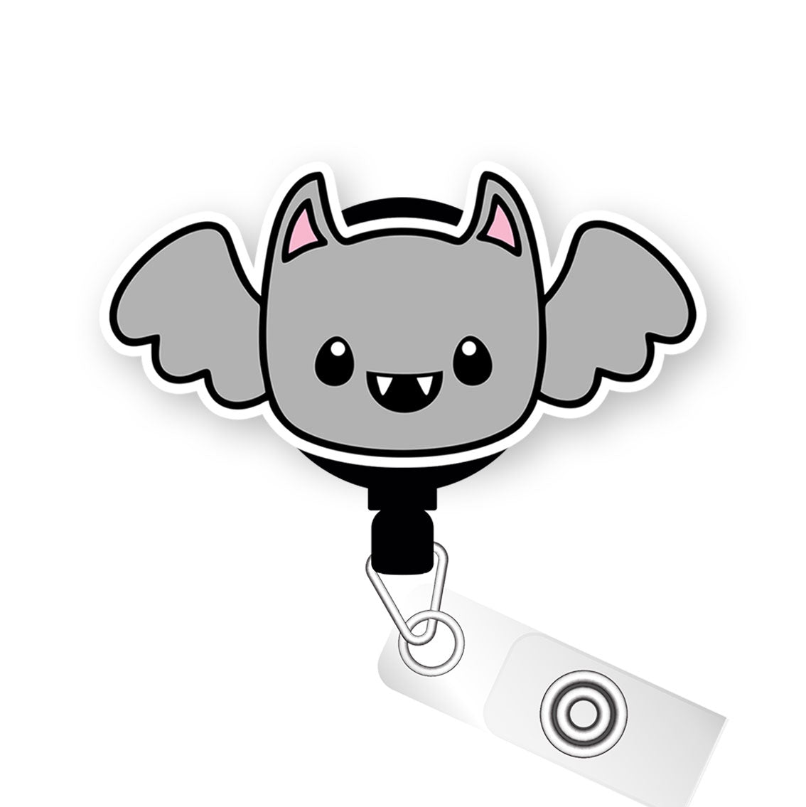 Batty Delight Pop Topper Swapfinity Retractable ID Badge Reel - Alligator Clip / Premium Matte - Topperswap