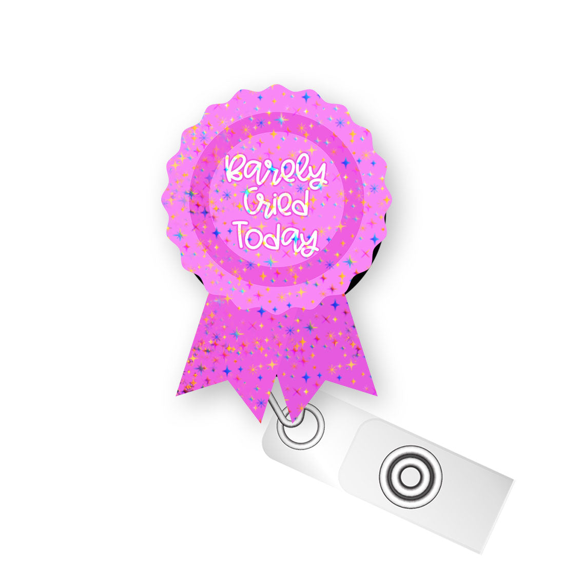 Barely Cried Today Pop Topper Swapfinity Retractable ID Badge Reel - - Topperswap