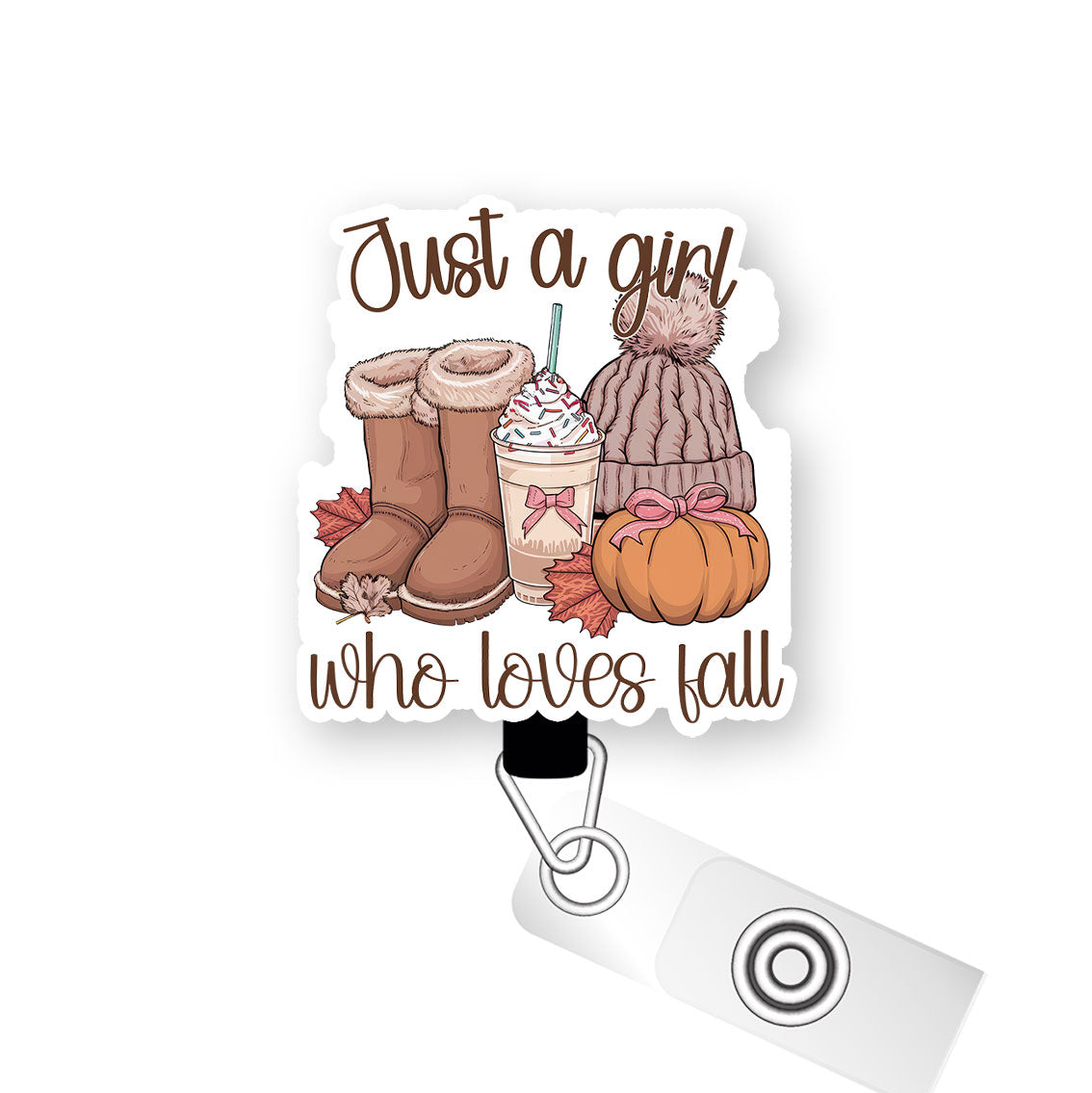 Fall Essentials Pop Topper Swapfinity Retractable ID Badge Reel - - Topperswap