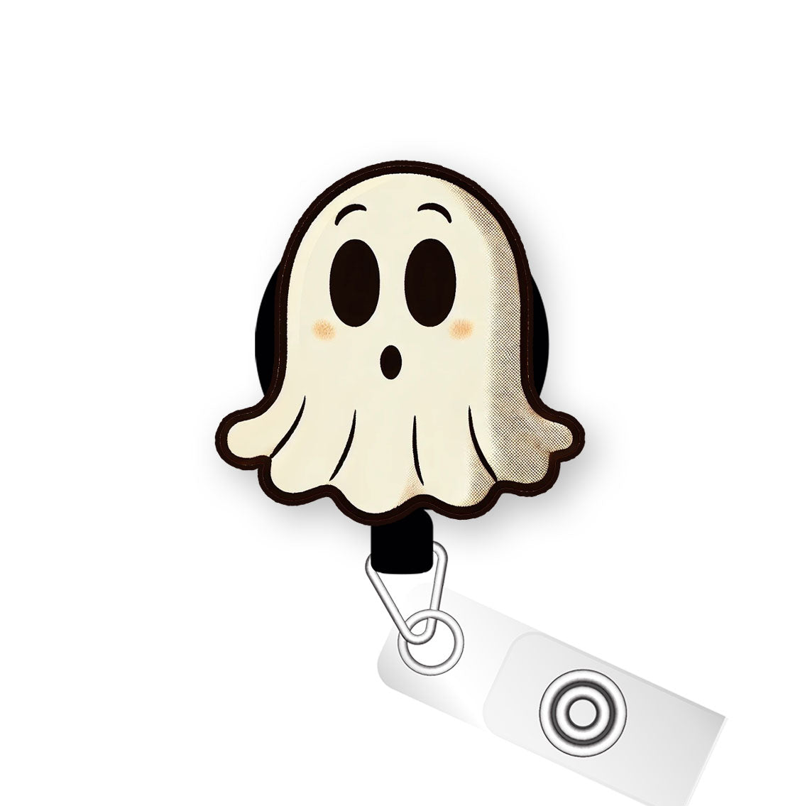 Scaredy Ghost Pop Topper Swapfinity Retractable ID Badge Reel - - Topperswap