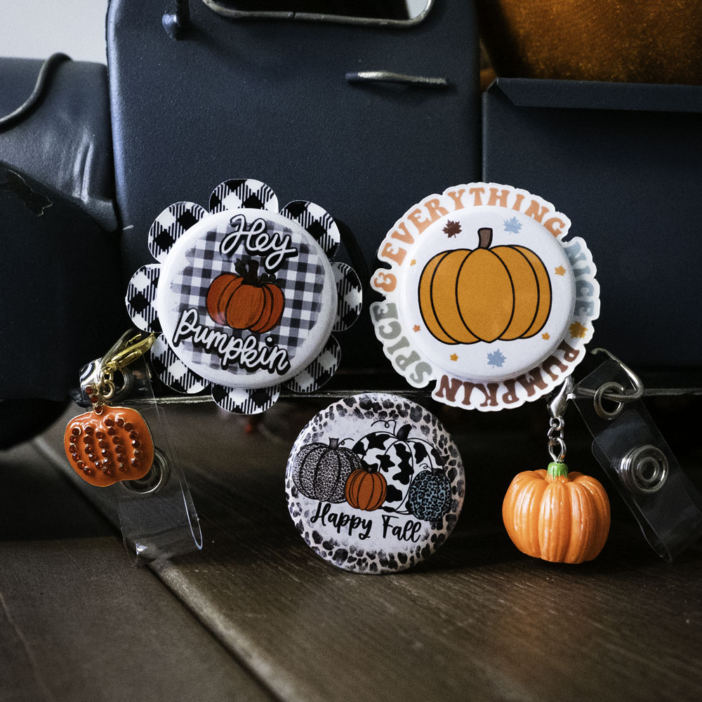 Pumpkin Spice Swapfinity Badge Reel Bundle (Save 5%) - - Topperswap
