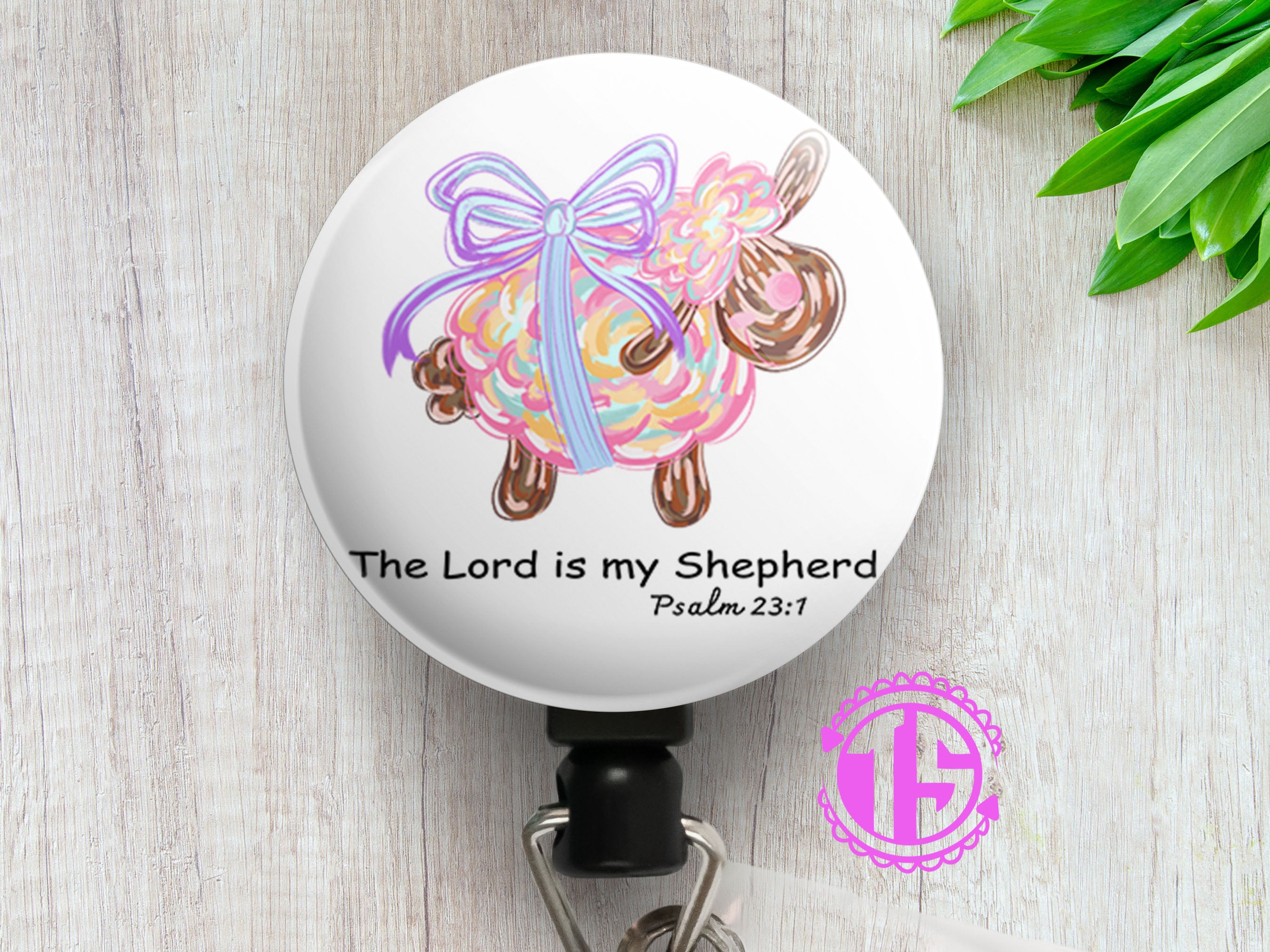 Psalm 23:1 Sheep Swapfinity Retractable ID Badge Reel - - Topperswap