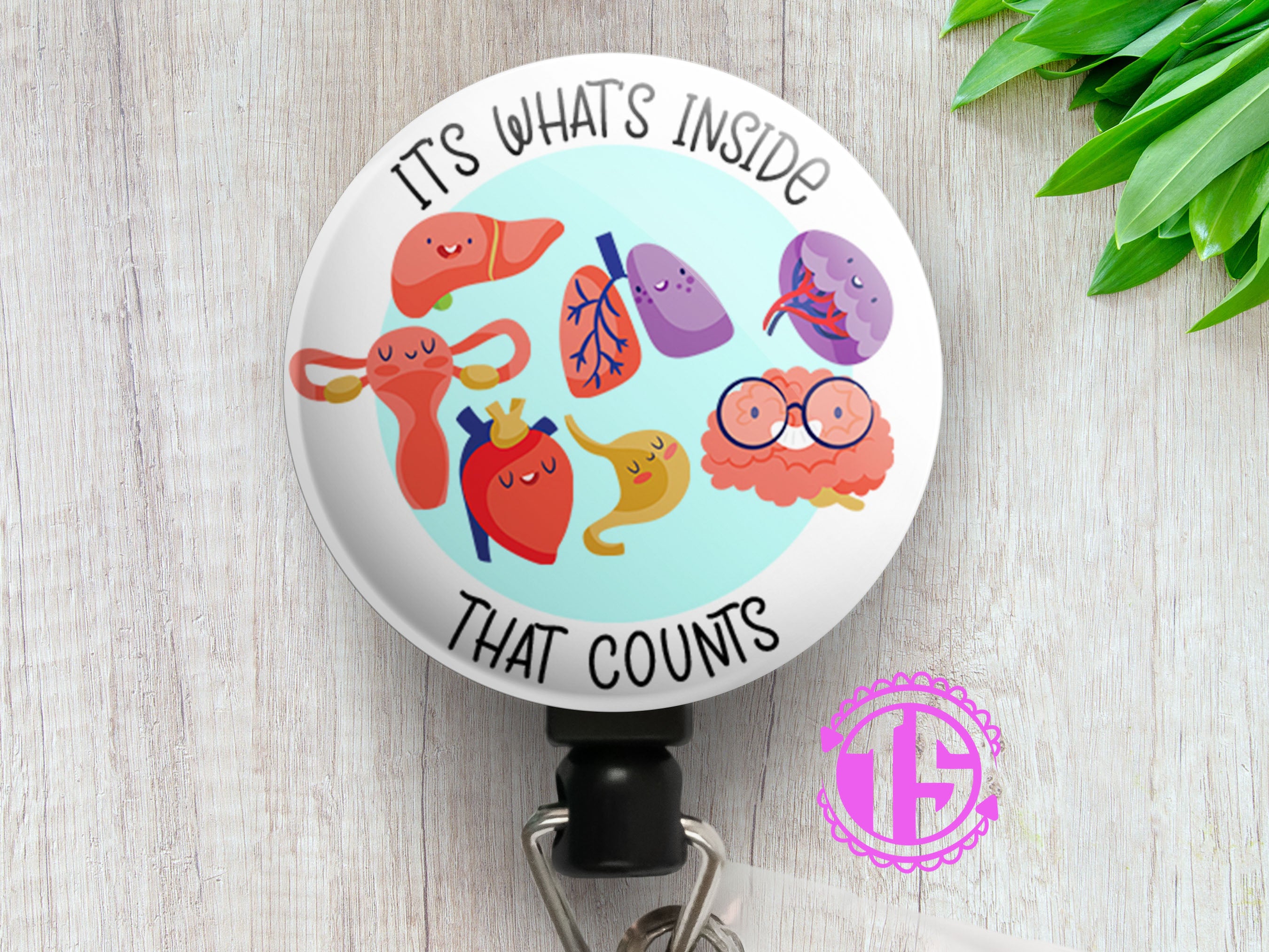 What's Inside That Counts Organs Swapfinity Retractable ID Badge Reel - - Topperswap