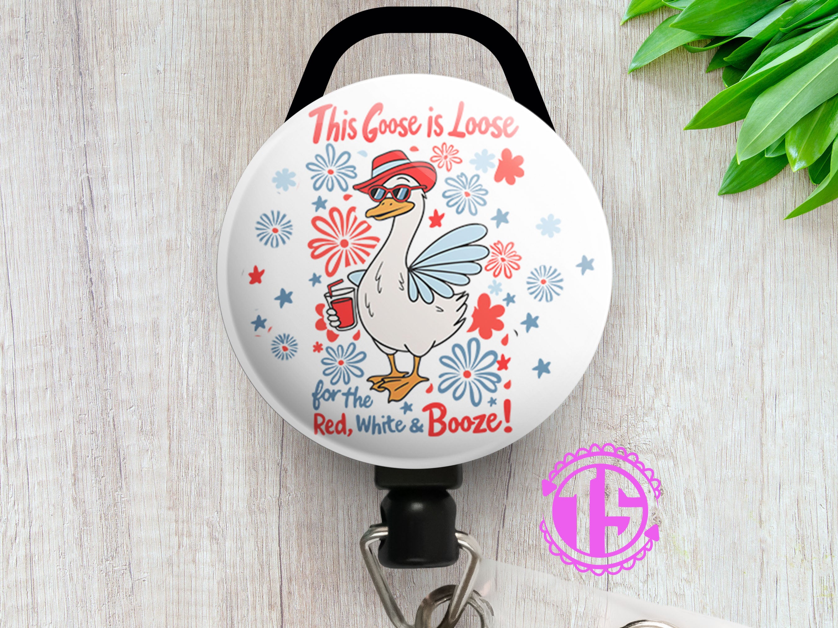 Goose on the Loose Swapfinity Retractable ID Badge Reel - - Topperswap