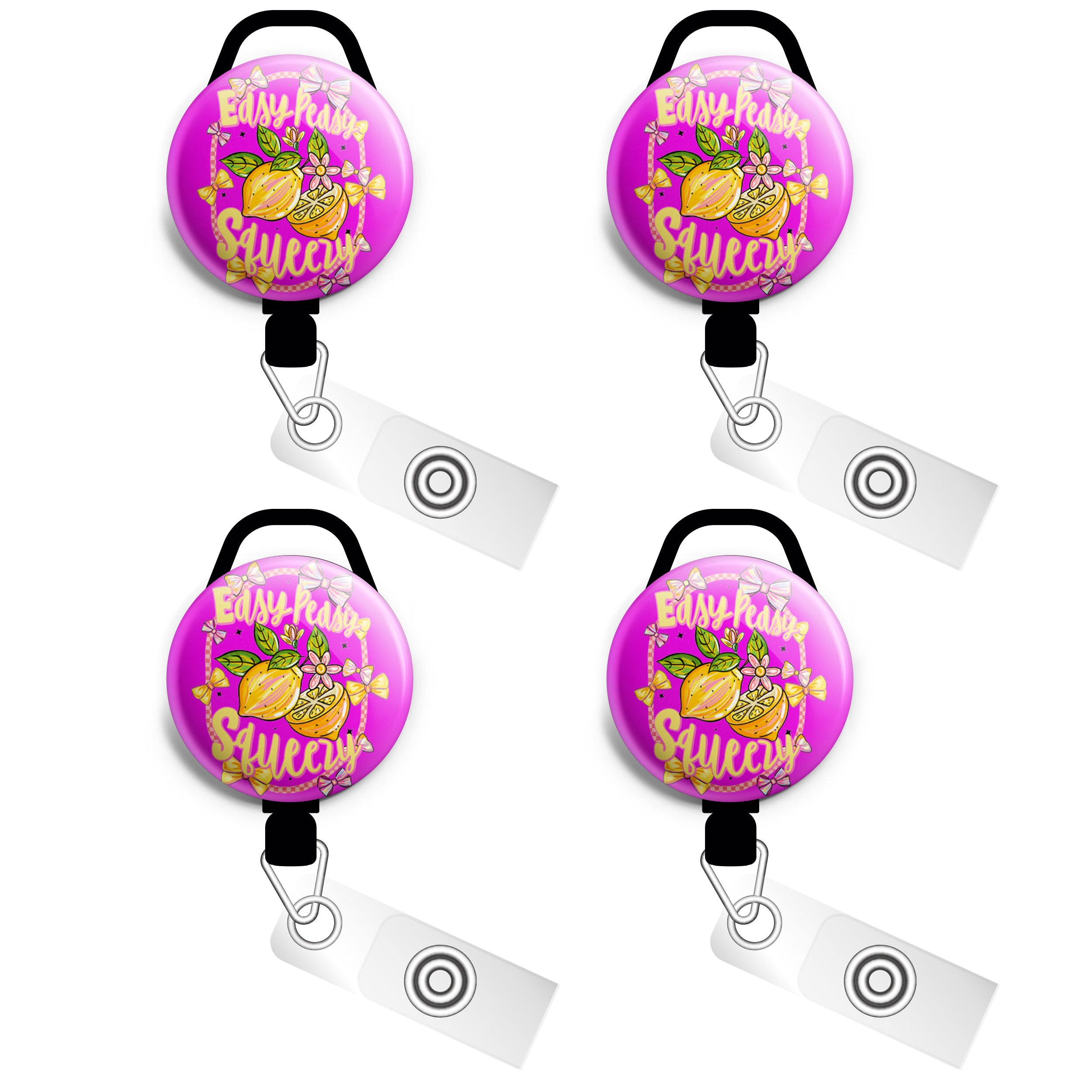 Easy Peasy Squeezy Swapfinity Retractable ID Badge Reel - - Topperswap
