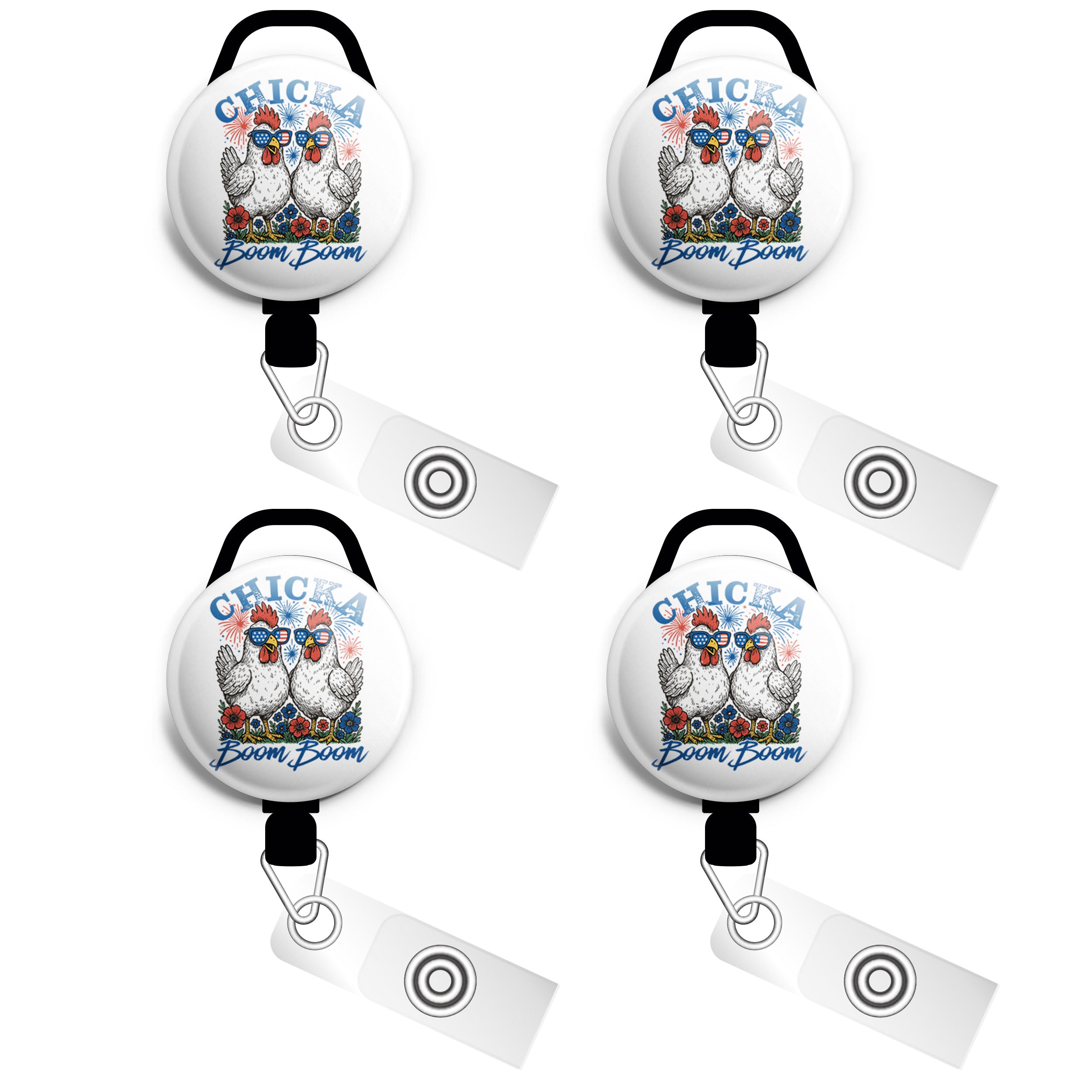Chicka Boom Boom Swapfinity Retractable ID Badge Reel - - Topperswap
