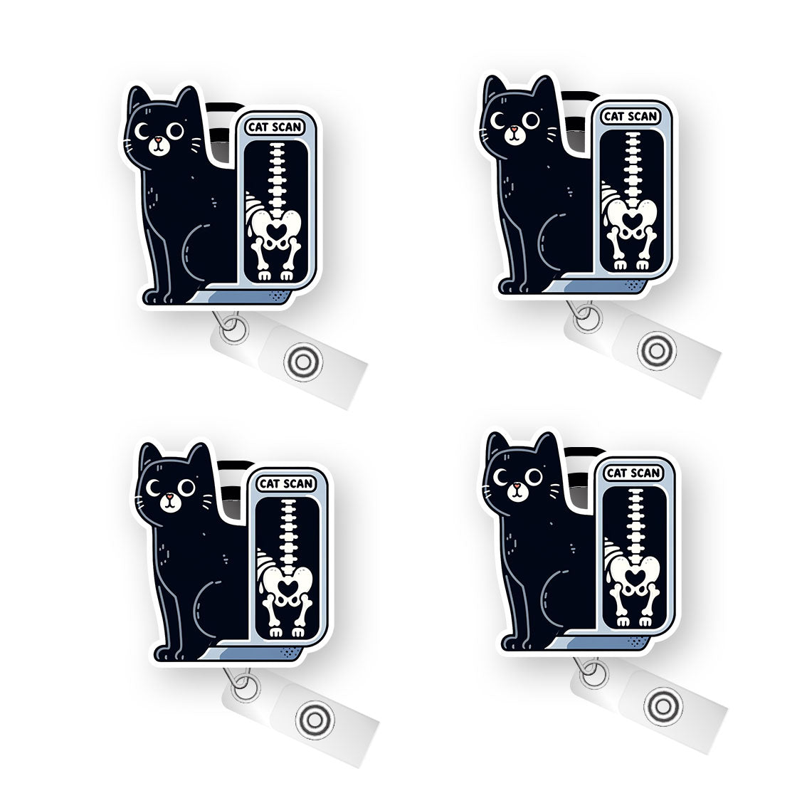 Cat Scan Pop Topper Swapfinity Retractable ID Badge Reel -  - Topperswap