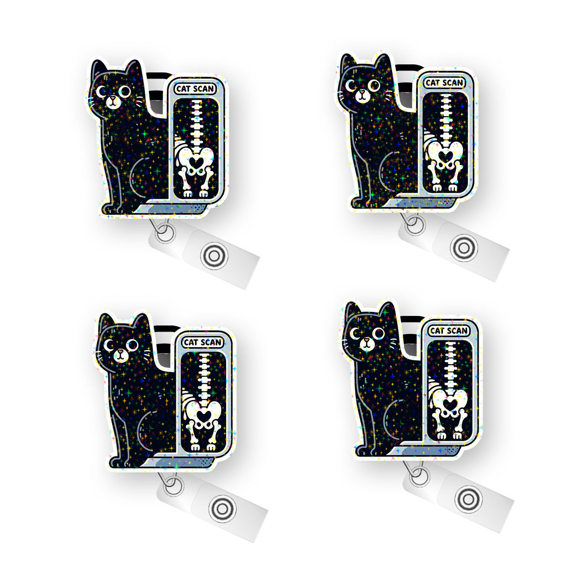 Cat Scan Pop Topper Swapfinity Retractable ID Badge Reel -  - Topperswap