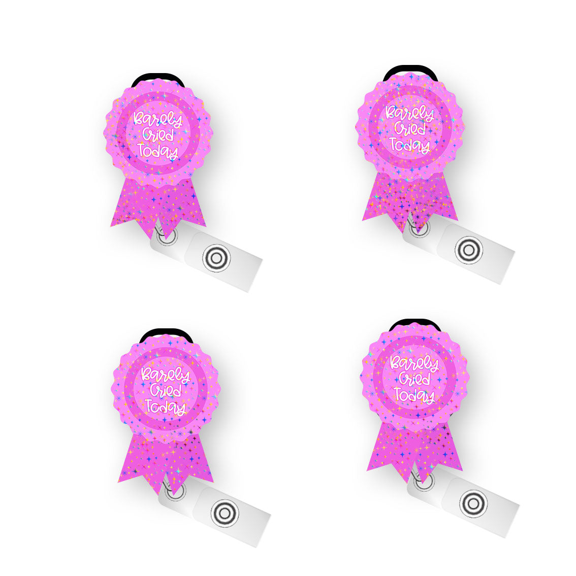 Barely Cried Today Pop Topper Swapfinity Retractable ID Badge Reel - - Topperswap