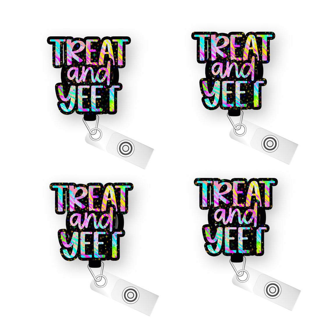 Treat and Yeet Pop Topper Swapfinity Retractable ID Badge Reel - - Topperswap