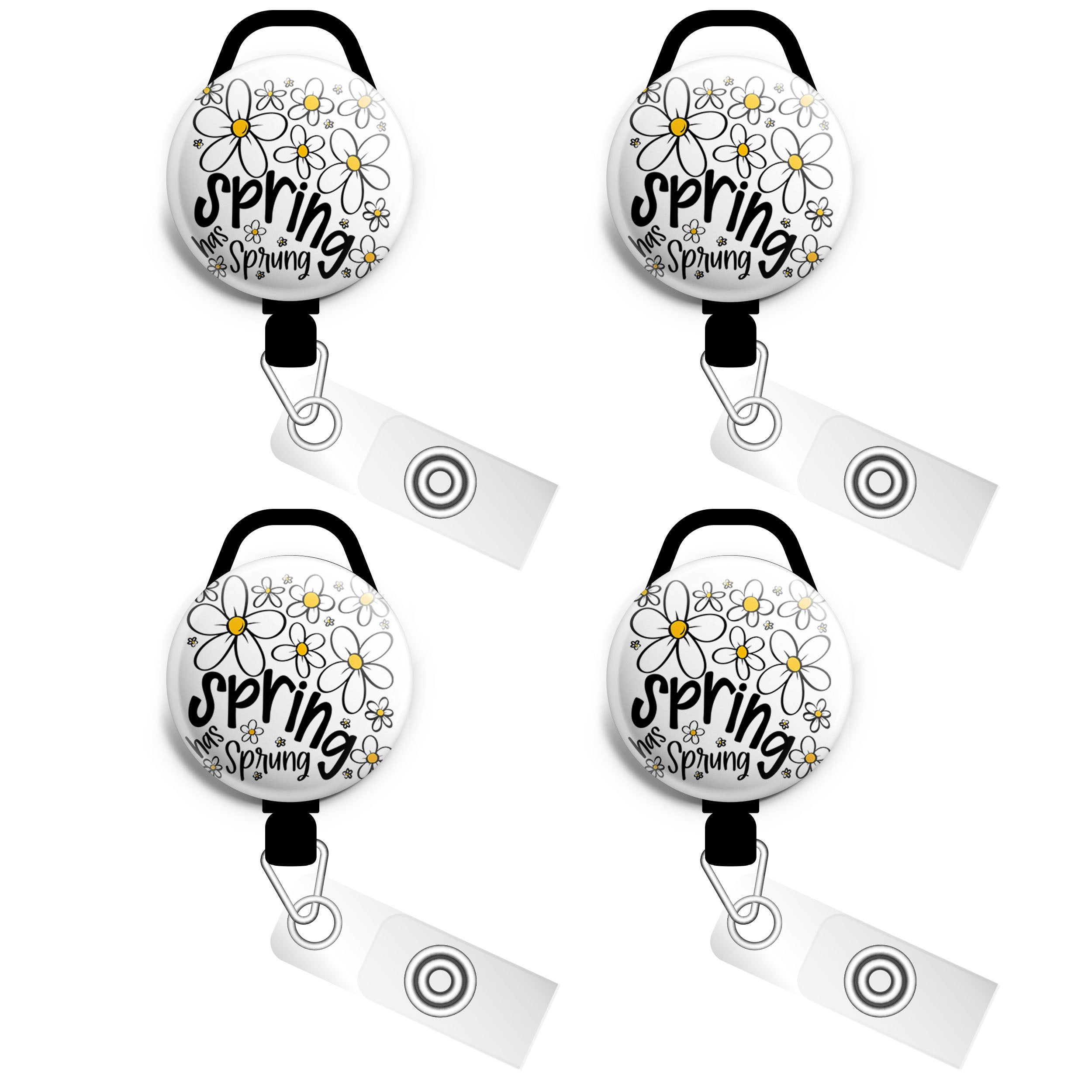 Spring Has Sprung Swapfinity Retractable ID Badge Reel - - Topperswap