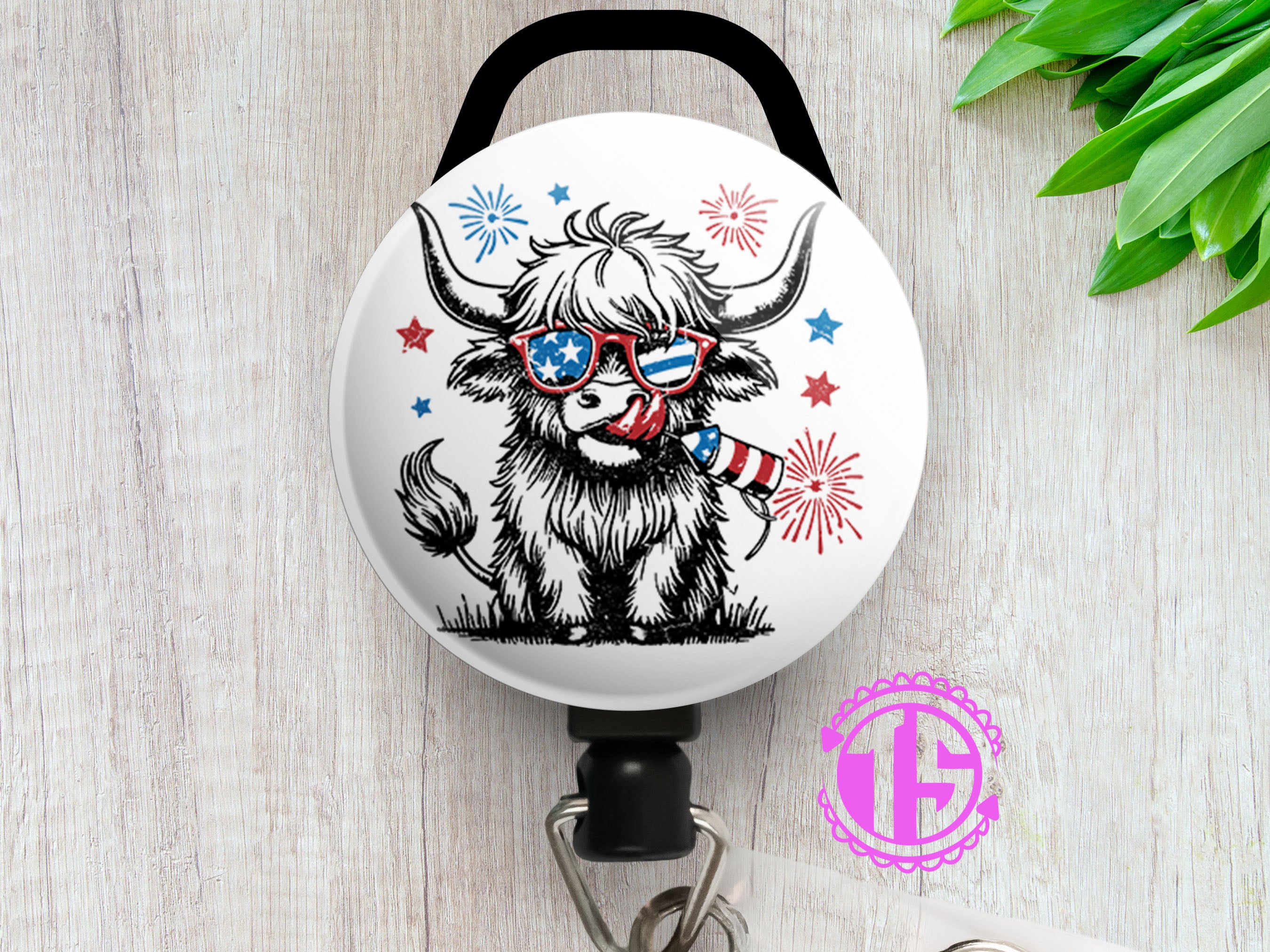Moo-rah for the USA Swapfinity Retractable ID Badge Reel - - Topperswap