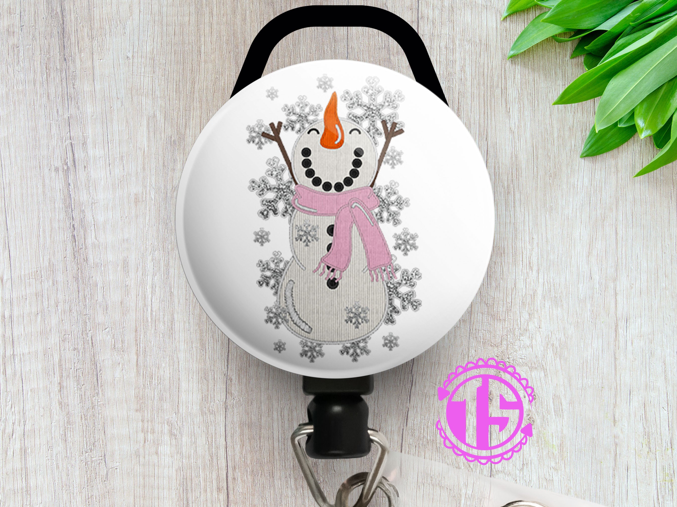 Snowy Serenade Swapfinity Retractable ID Badge Reel - - Topperswap