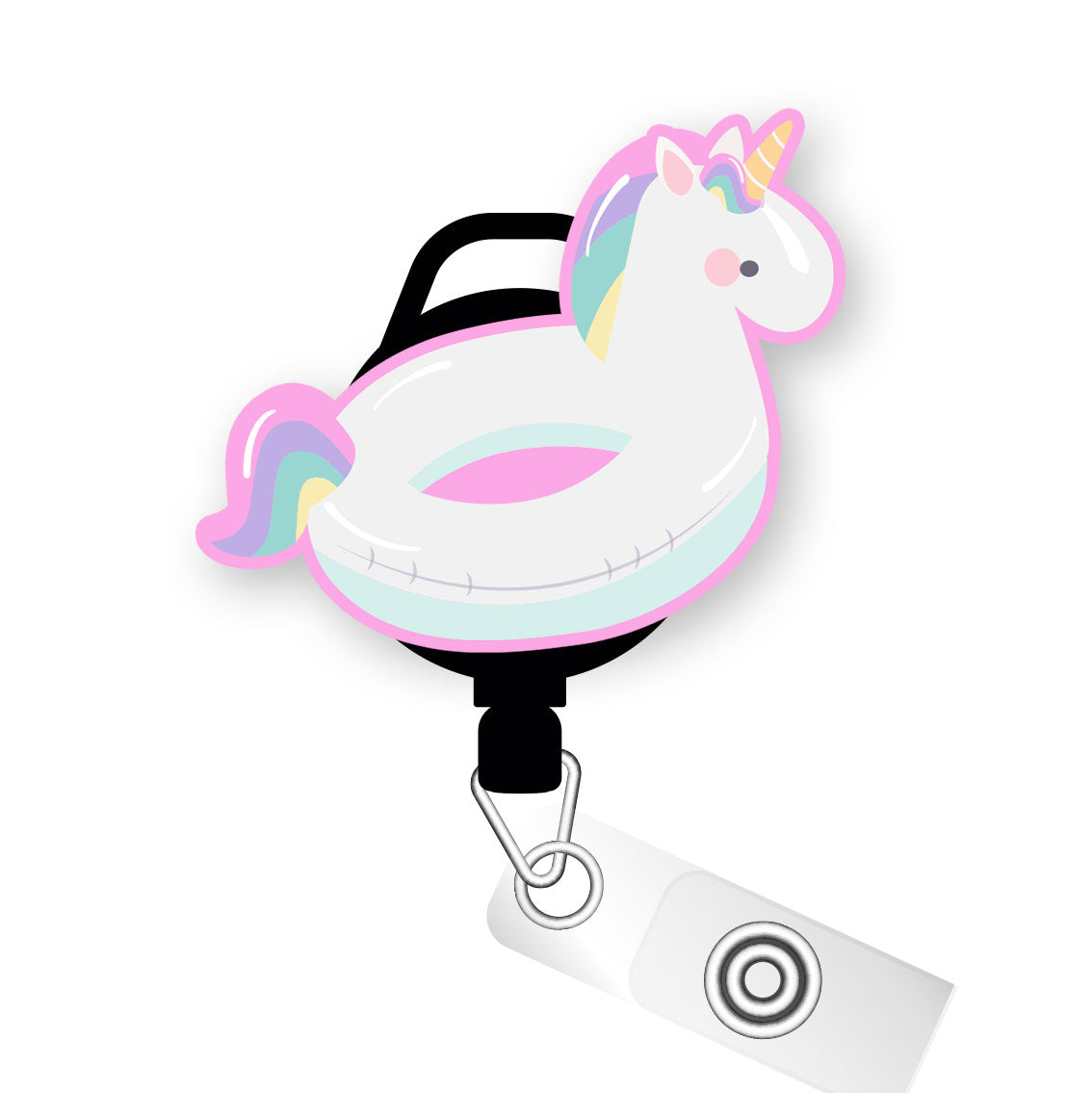 Sparkle Like a Unicorn Pop Topper Swapfinity Retractable ID Badge Reel - - Topperswap