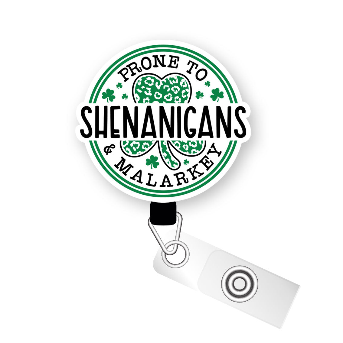 Prone to Shenanigans Pop Topper Swapfinity Retractable ID Badge Reel - - Topperswap