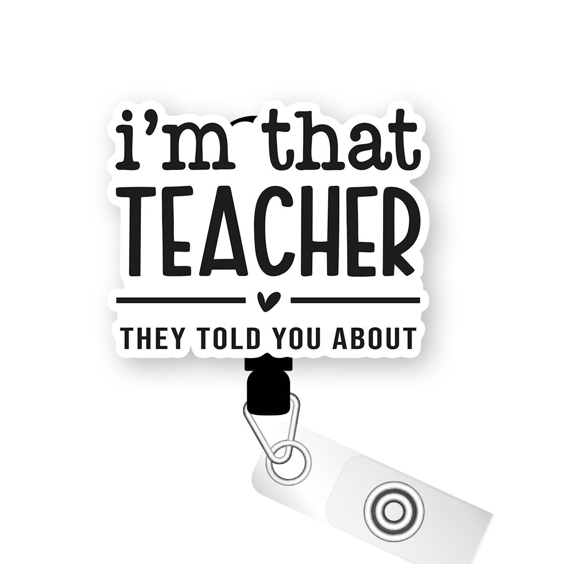 That Teacher Pop Topper Swapfinity Retractable ID Badge Reel - - Topperswap