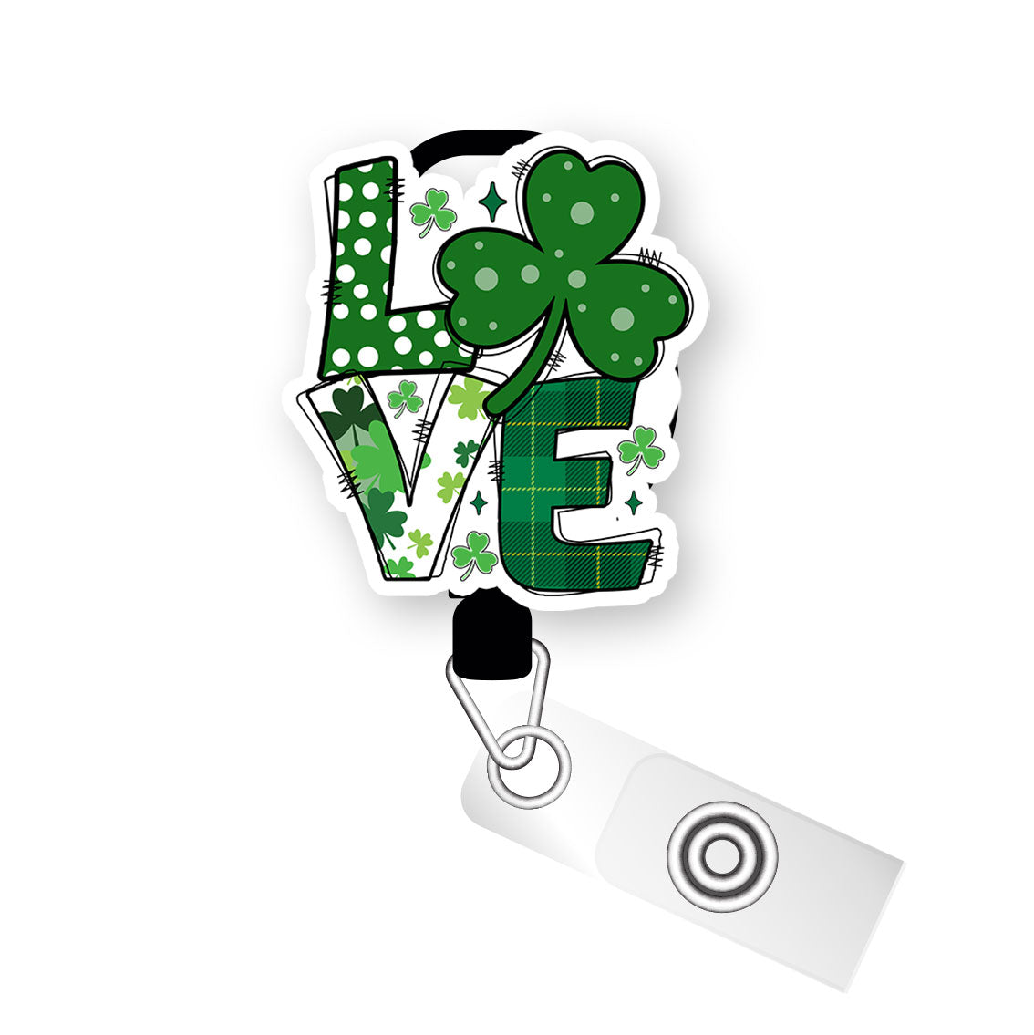 Lucky Love Pop Topper Swapfinity Retractable ID Badge Reel - - Topperswap