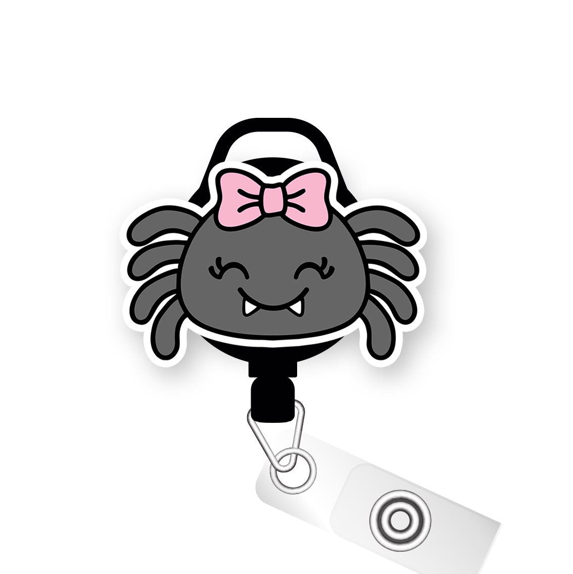 Spider Bow Pop Topper Swapfinity Retractable ID Badge Reel - - Topperswap
