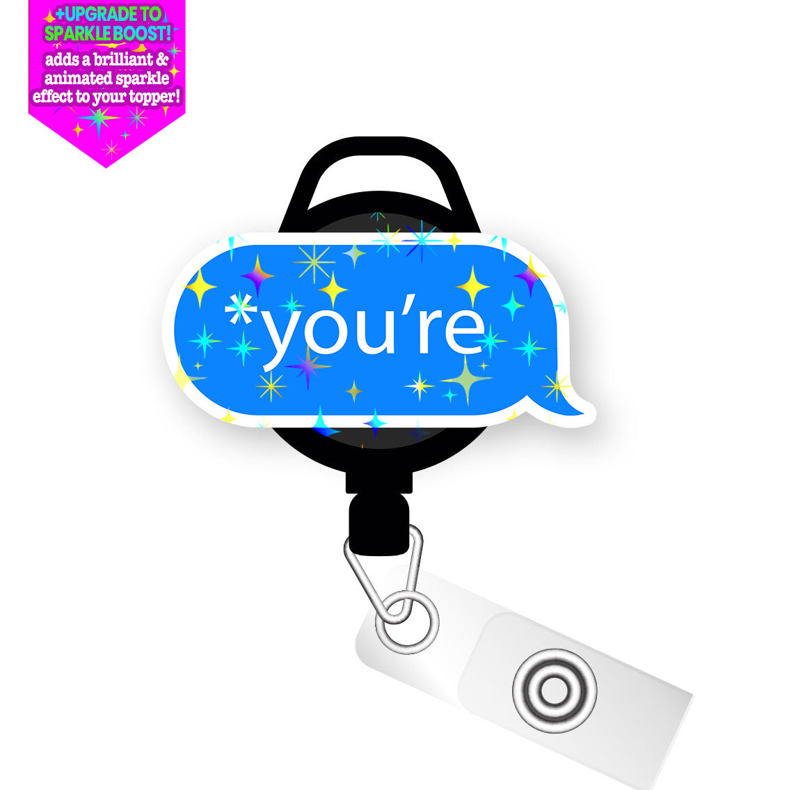 You're Correct! Pop Topper Swapfinity Retractable ID Badge Reel - - Topperswap