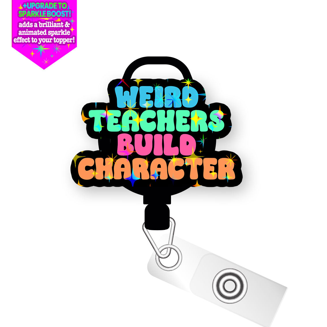 Character Builders Pop Topper Swapfinity Retractable ID Badge Reel - - Topperswap