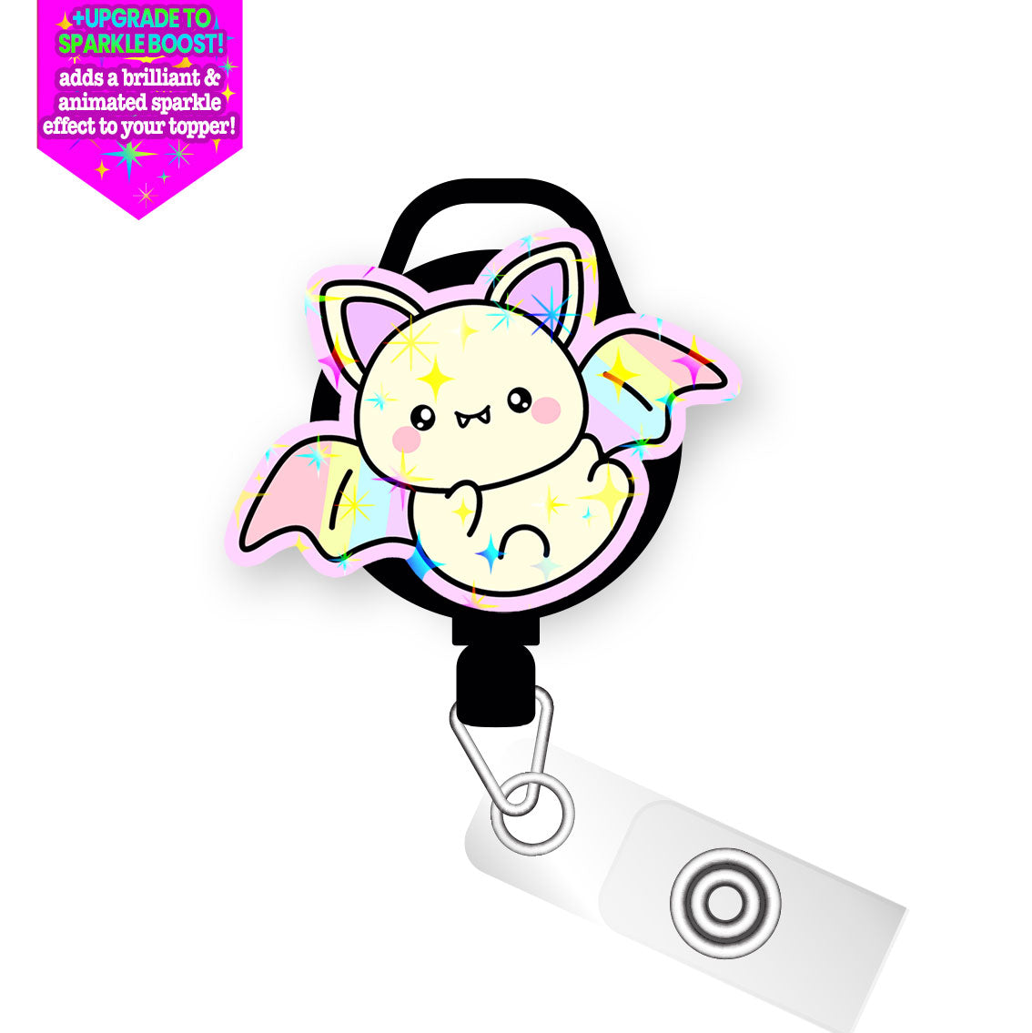Bat-Tastic Cutie Pop Topper Swapfinity Retractable ID Badge Reel - - Topperswap