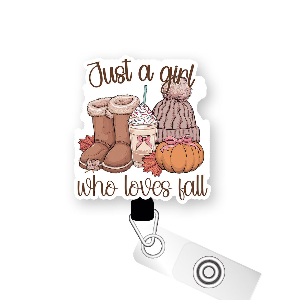 Fall Essentials Pop Topper Swapfinity Retractable ID Badge Reel - - Topperswap
