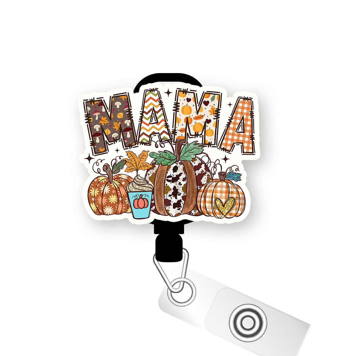 Mama’s Fall Collection Pop Topper Swapfinity Retractable ID Badge Reel - - Topperswap