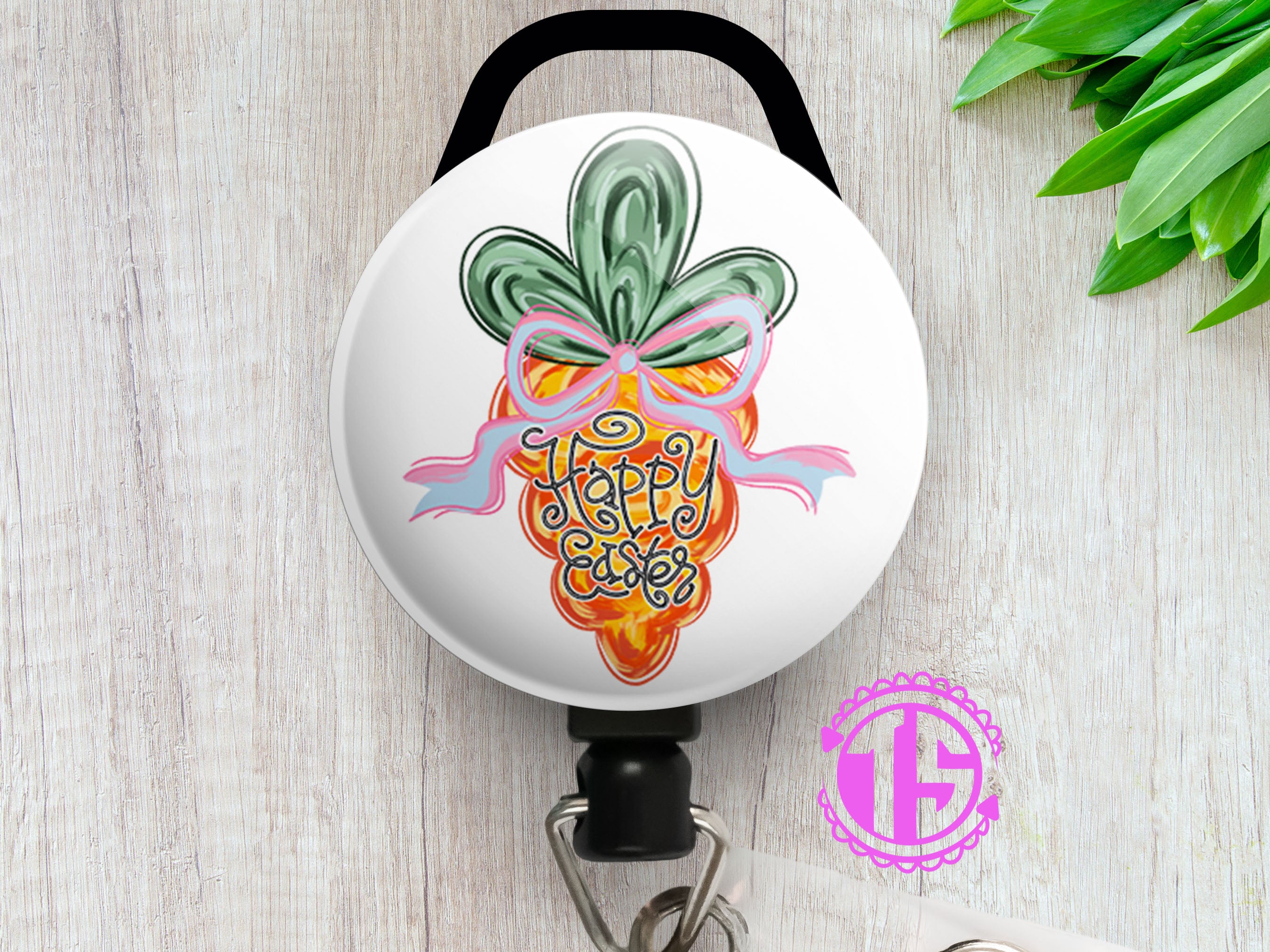 Happy Easter Carrot Swapfinity Retractable ID Badge Reel - - Topperswap