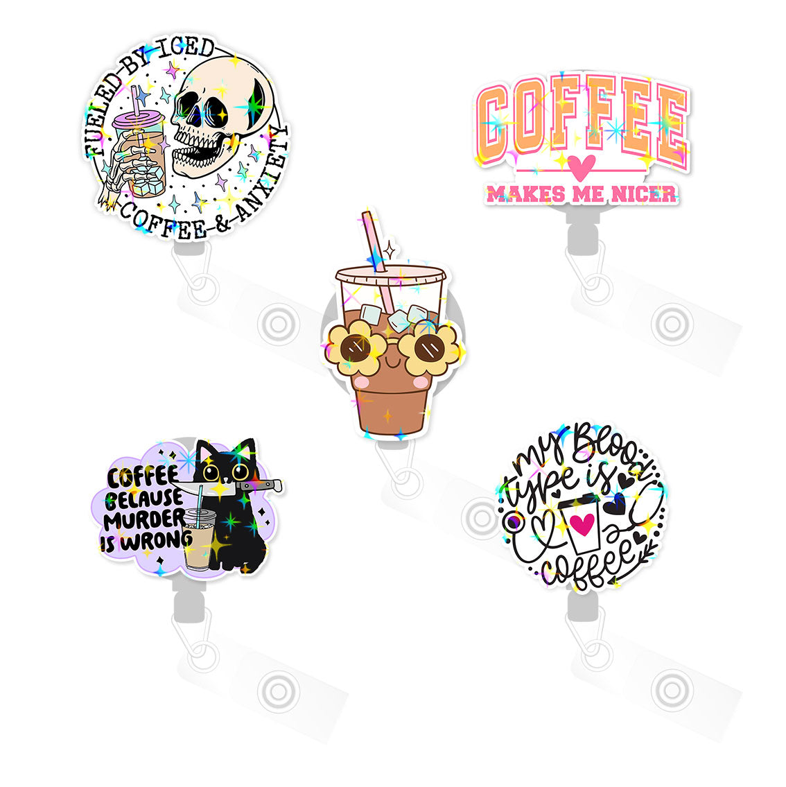 Coffee Addict Pop Topper 5-Pack - Make Them Sparkle - Topperswap