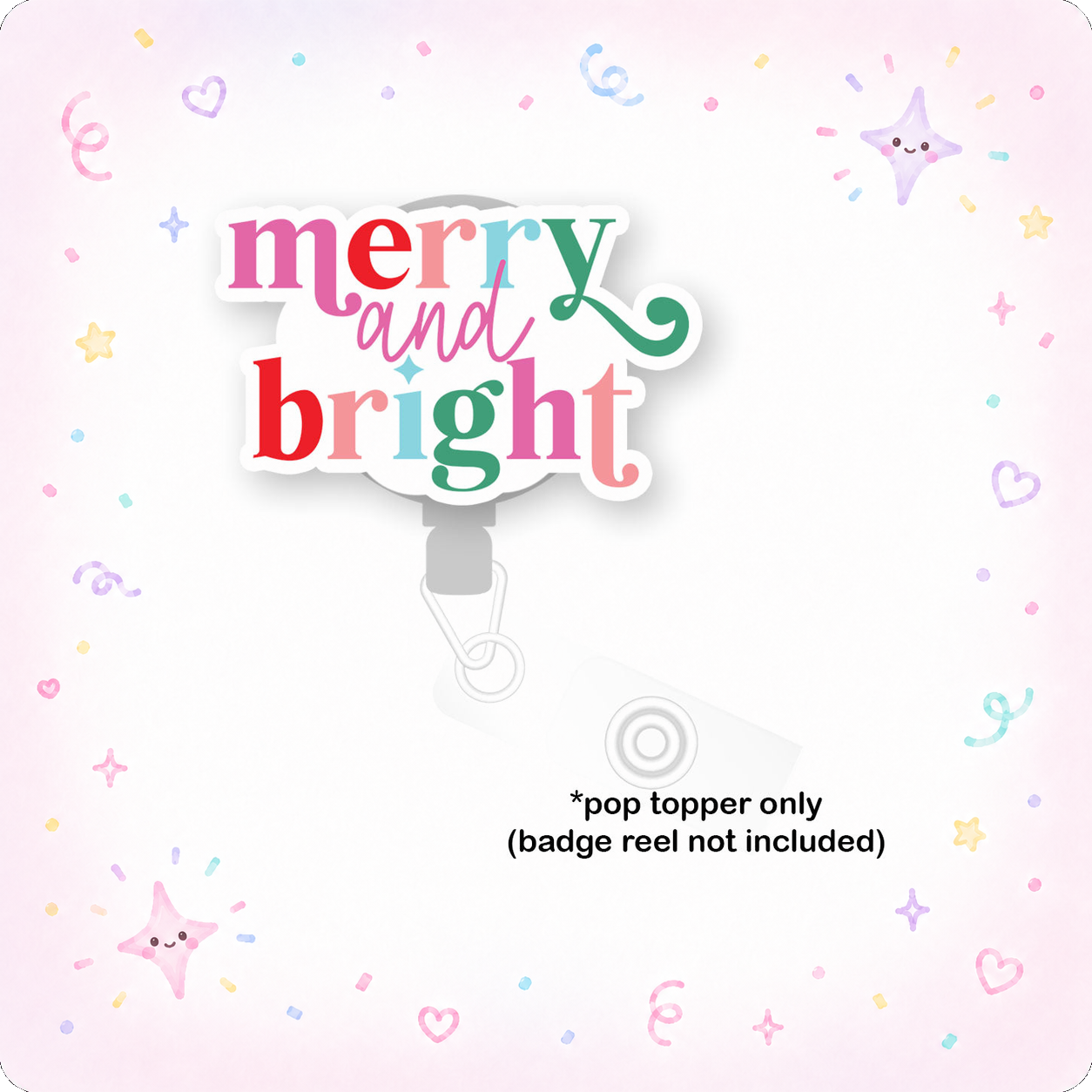 Merry and Bright Rainbow Pop Topper - - Topperswap