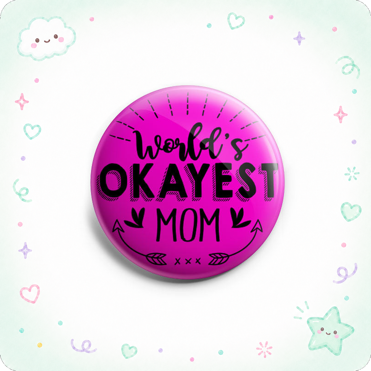World's Okayest Mom Topper - - Topperswap