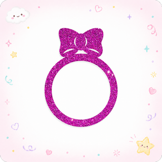 Sparkly Pink Bow Swapfinity Swapper Frame - Pink