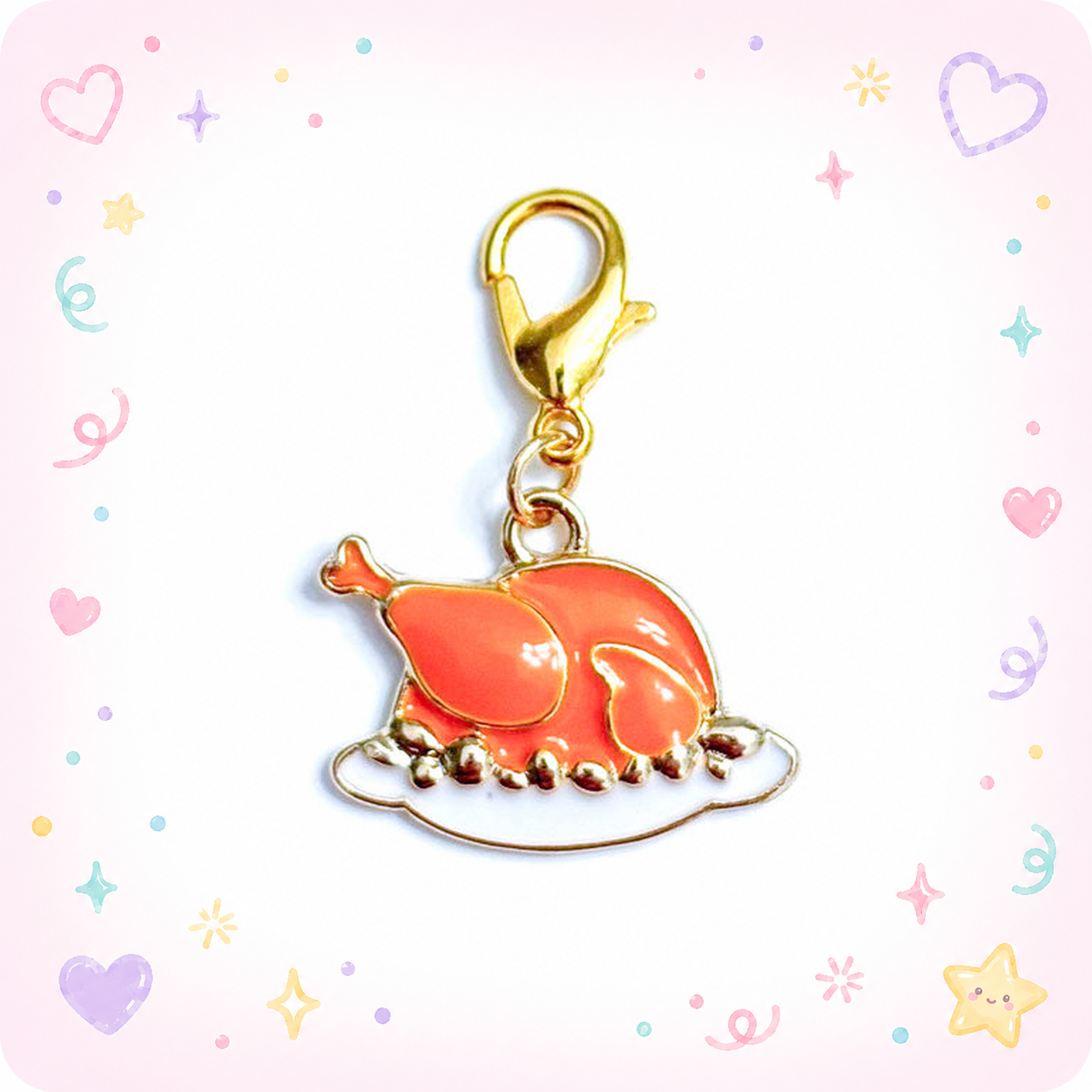 Feast Finale Turkey Charm Swapfinity Badge Reel Add-on - - Topperswap