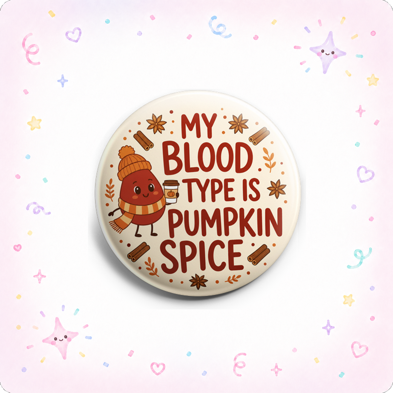 My Blood Type Is Pumpkin Spice Topper - - Topperswap