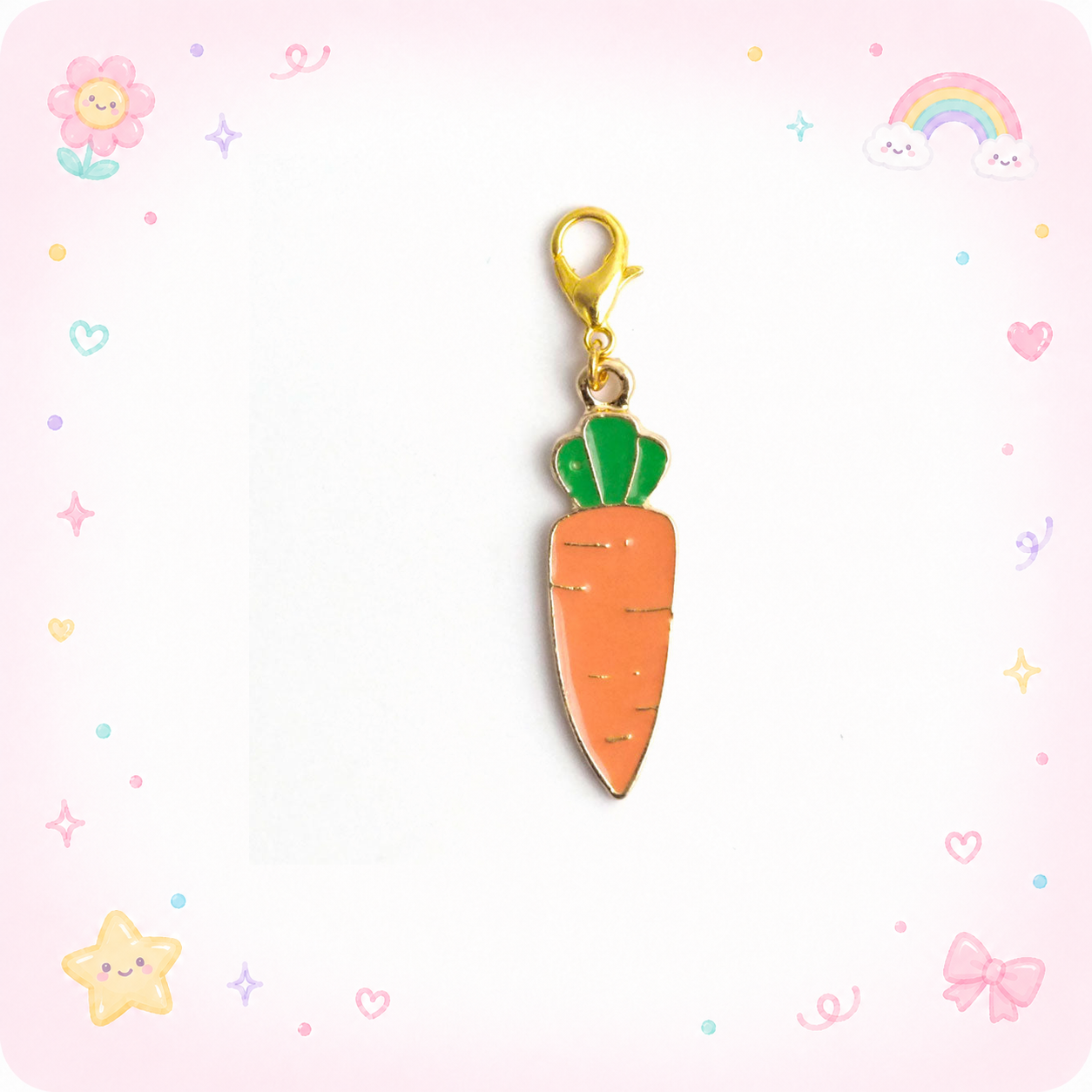 Carrot Charm Badge Reel Add-on - - Topperswap