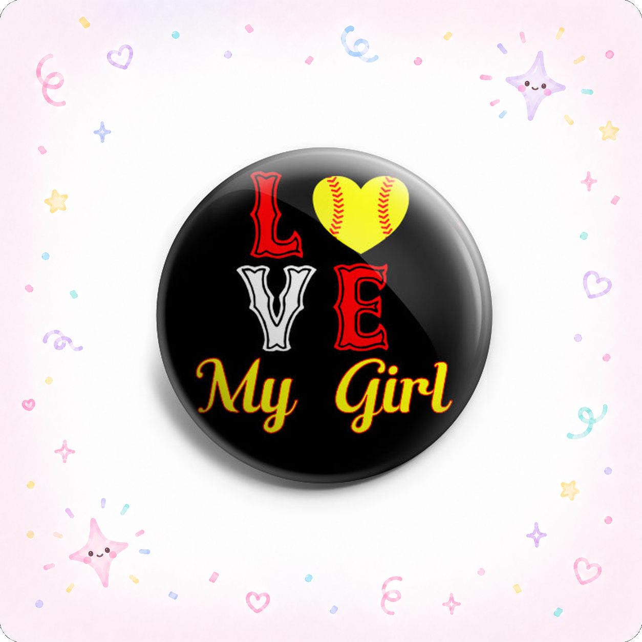 LOVE My Softball Girl Topper - - Topperswap